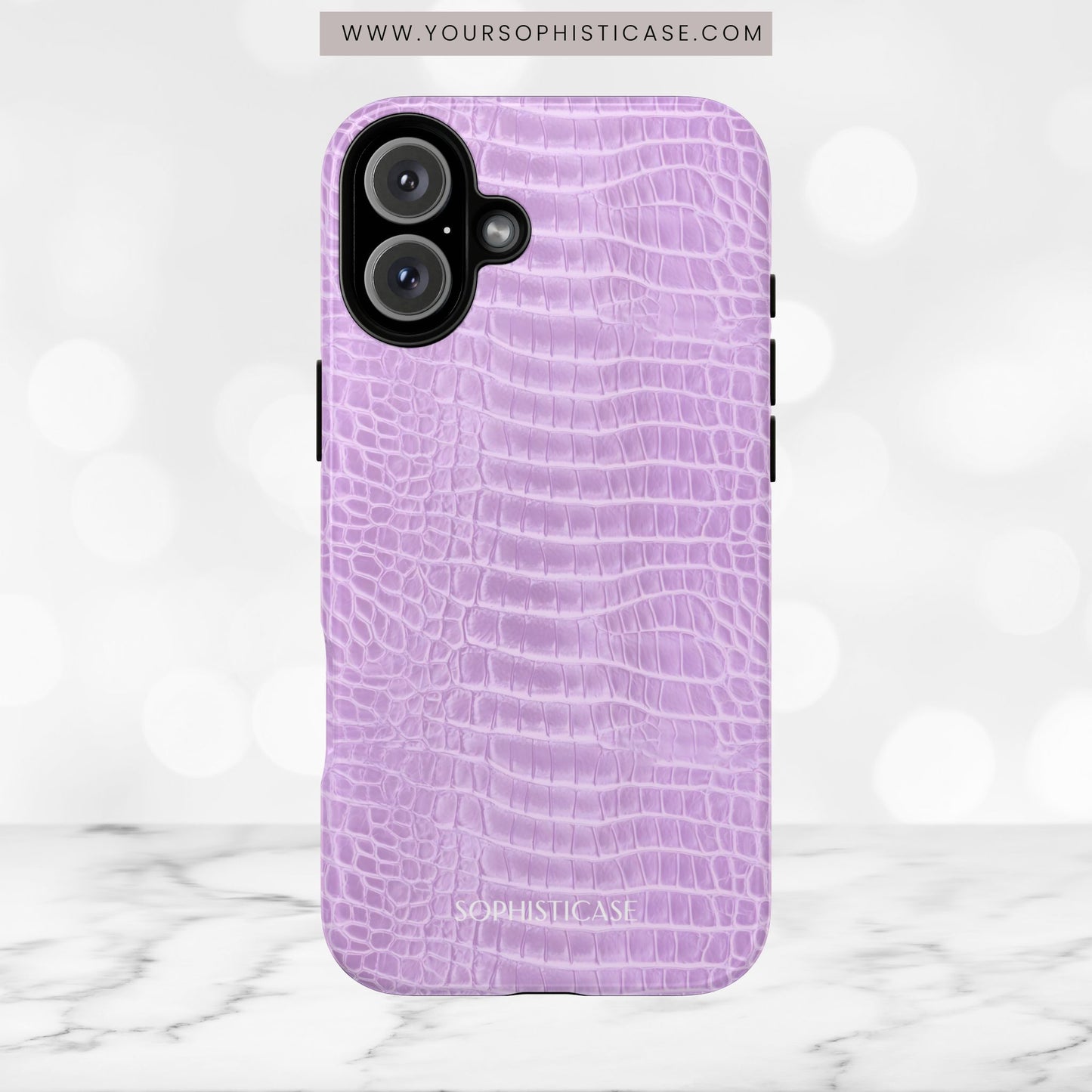 Luxe Leather in Purple - iPhone Case