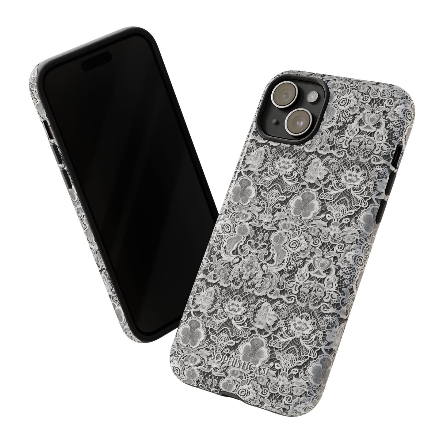 Luxe Lace in Black - iPhone Case