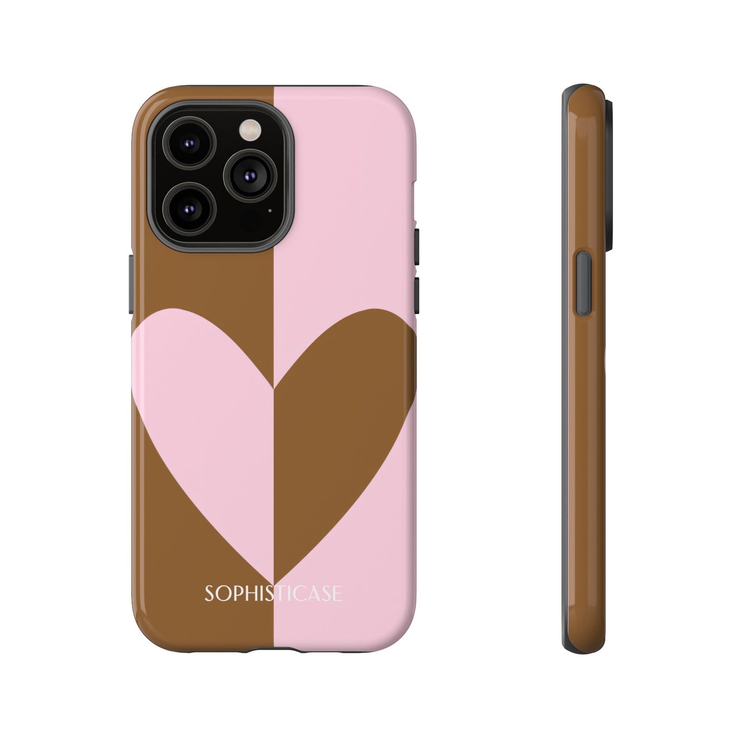 Be Mine in Pink and Brown - iPhone Case