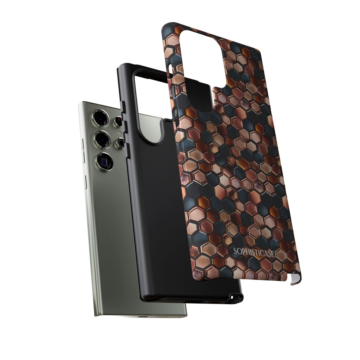 Rose' Runway in Honeycomb Mosaic - Tough Phone Case