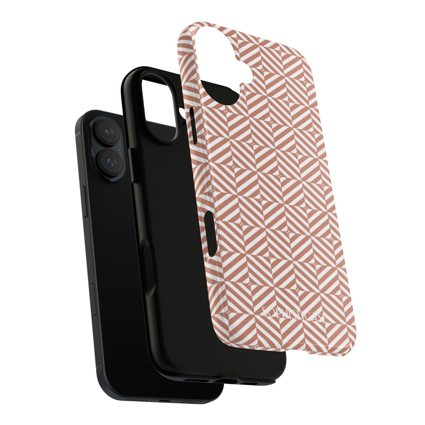 Illusions in Light Brown - Tough Phone Case for iPhone