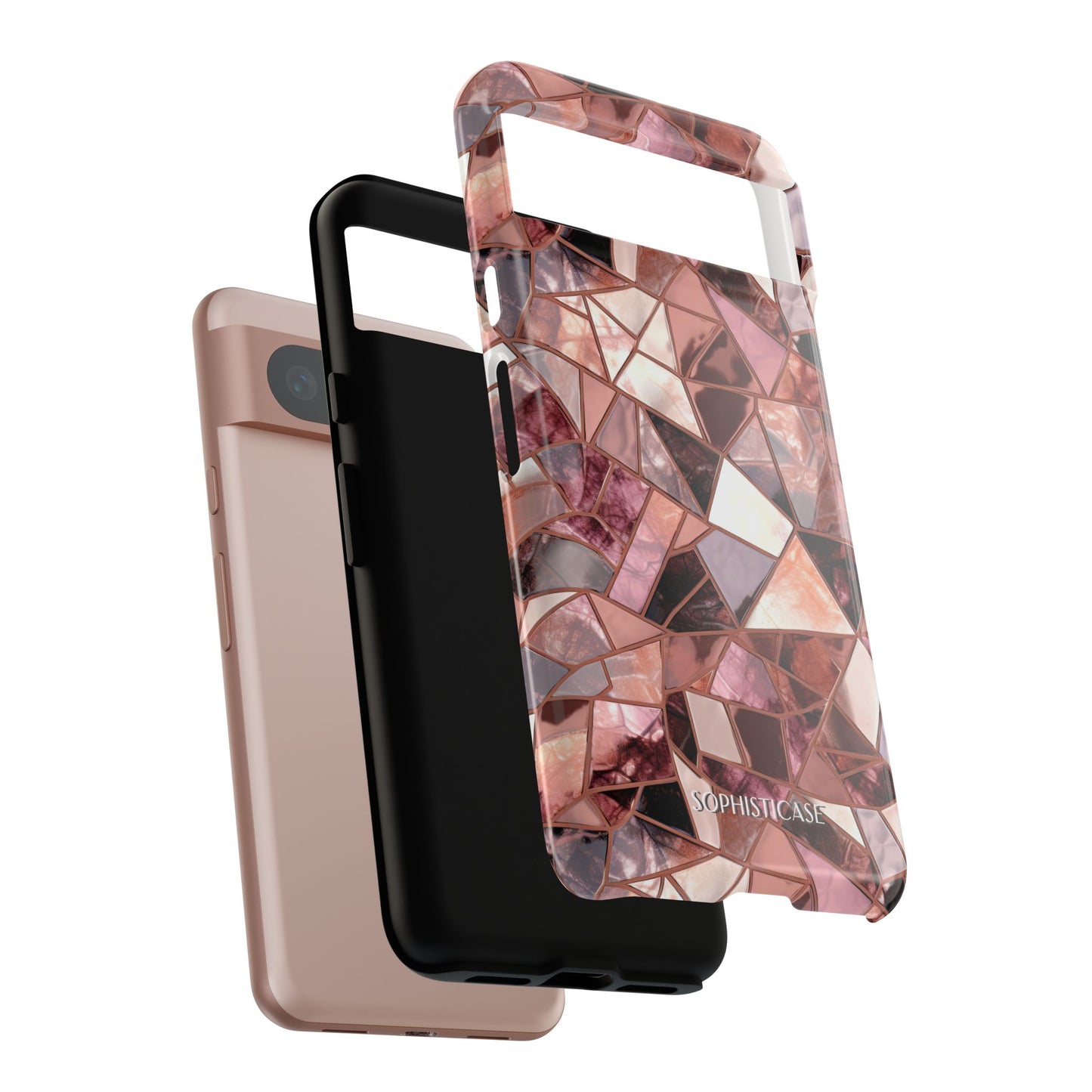 Rose' Runway in Merlot Mosaic - Tough Phone Case