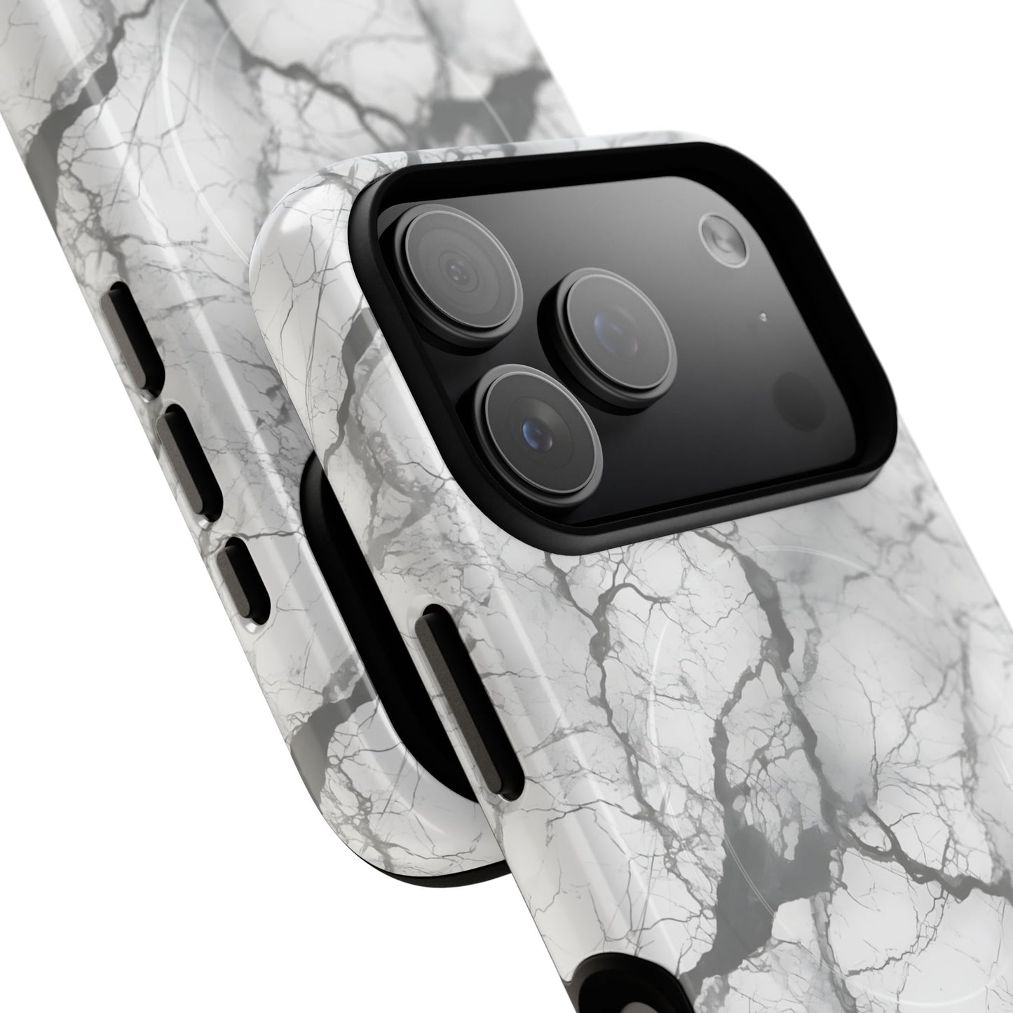 Marble Opulence in Charcoal Grey - Magsafe Case