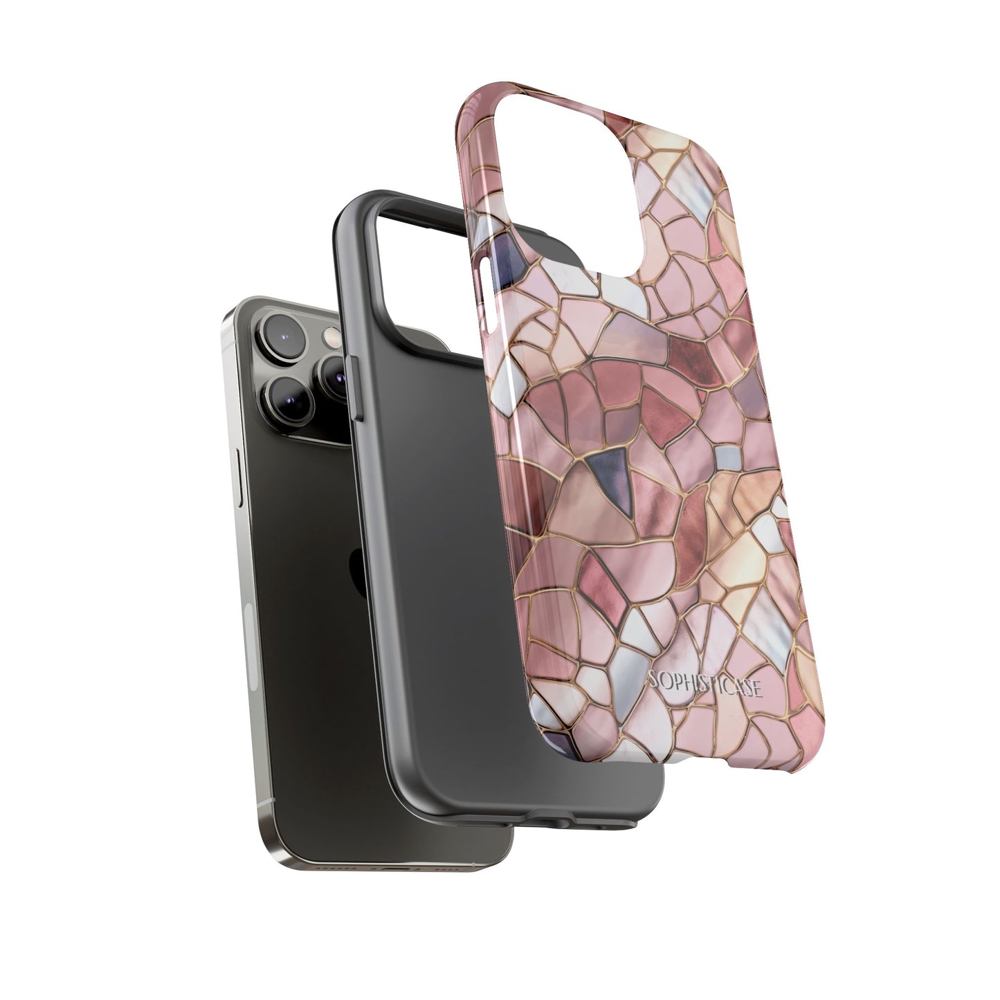 Rose' Runway in Pink Mosaic - Tough Phone Case