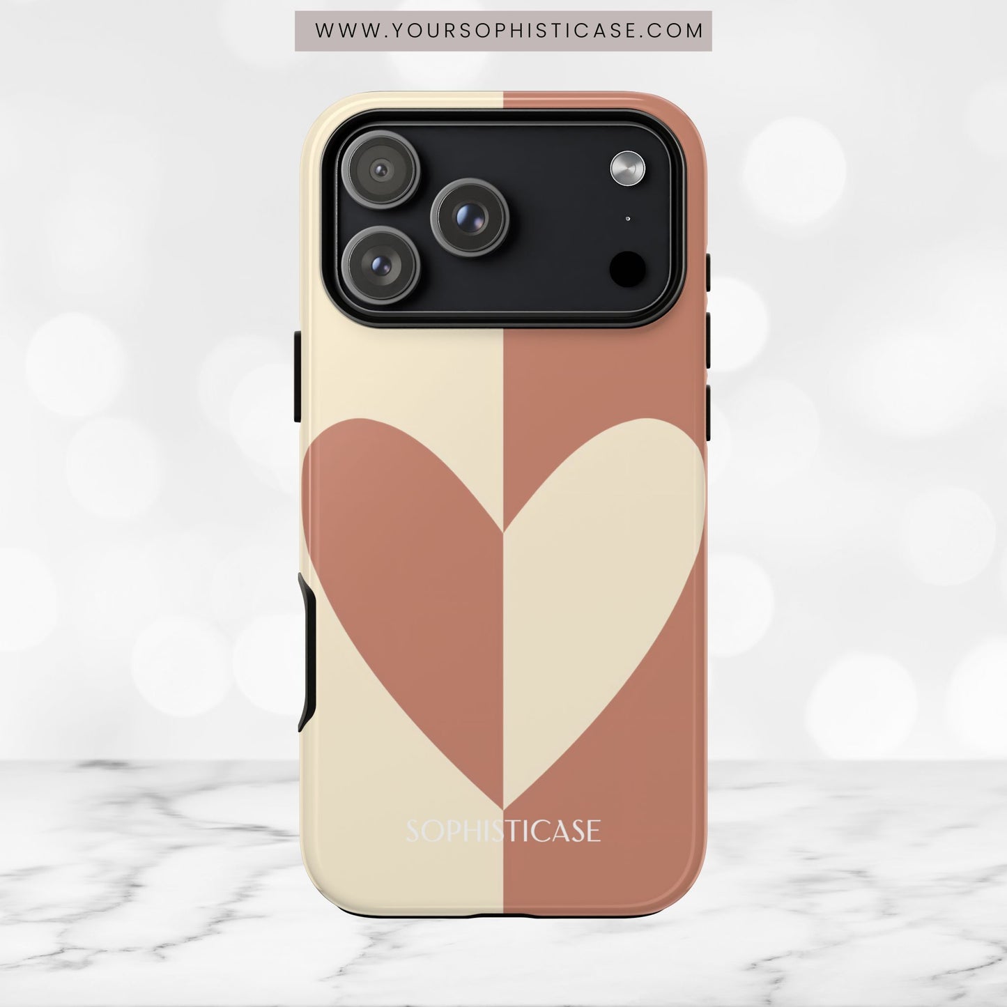 Be Mine in Brown and Cream - iPhone Case