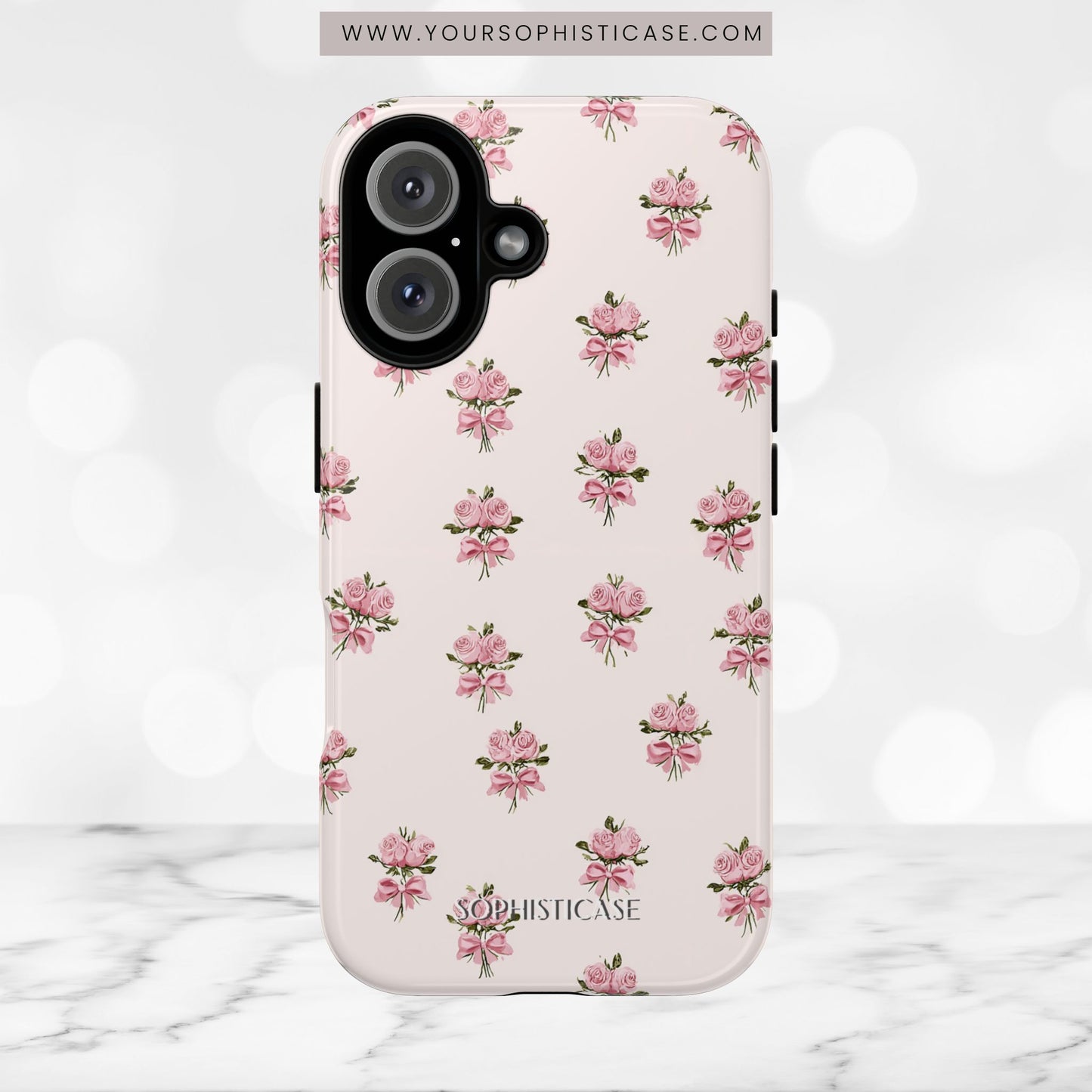 The Sweetest Thing in Coquette Rose Bouquet - iPhone Case