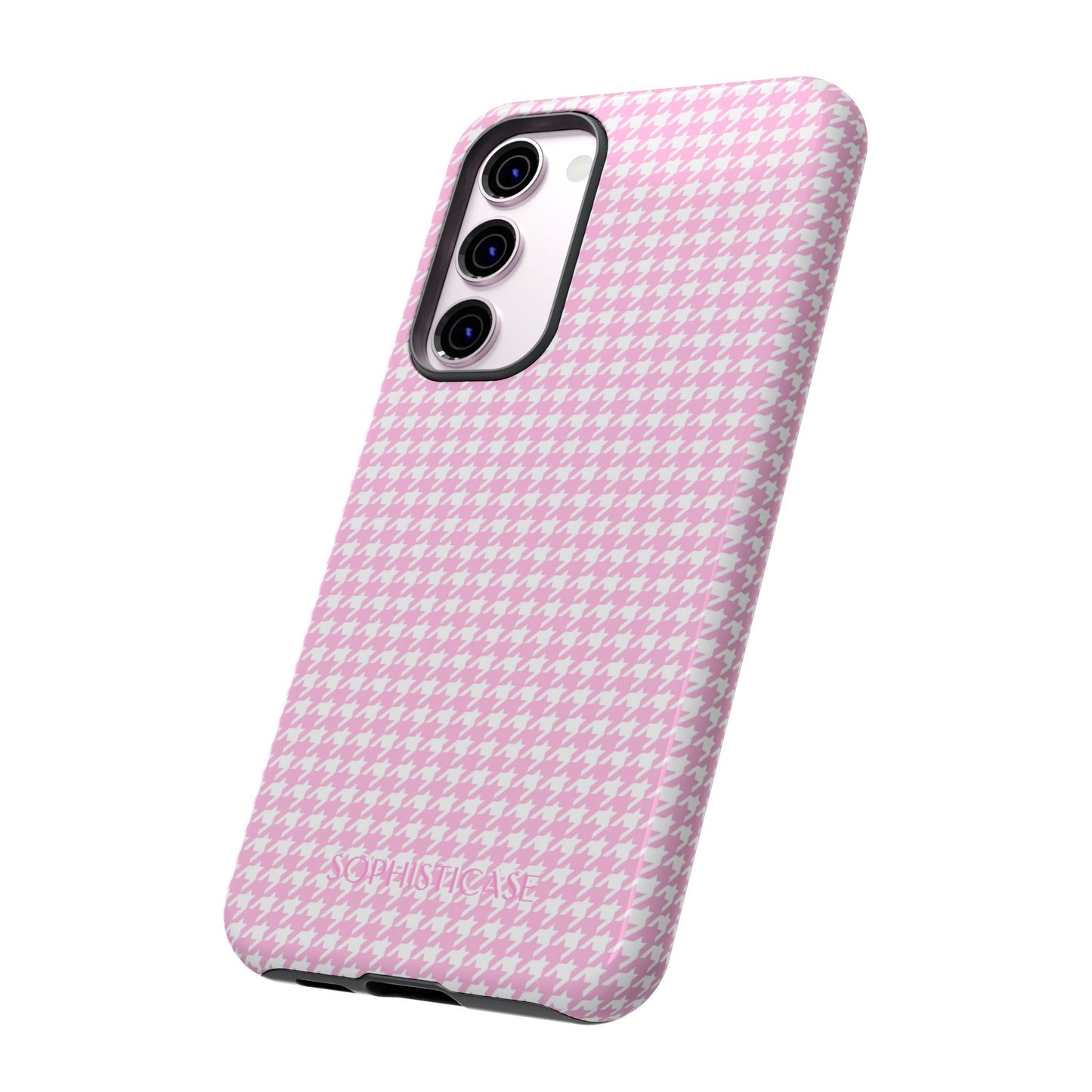Houndstooth in Pink - Protective Phone Case for Samsung Galaxy