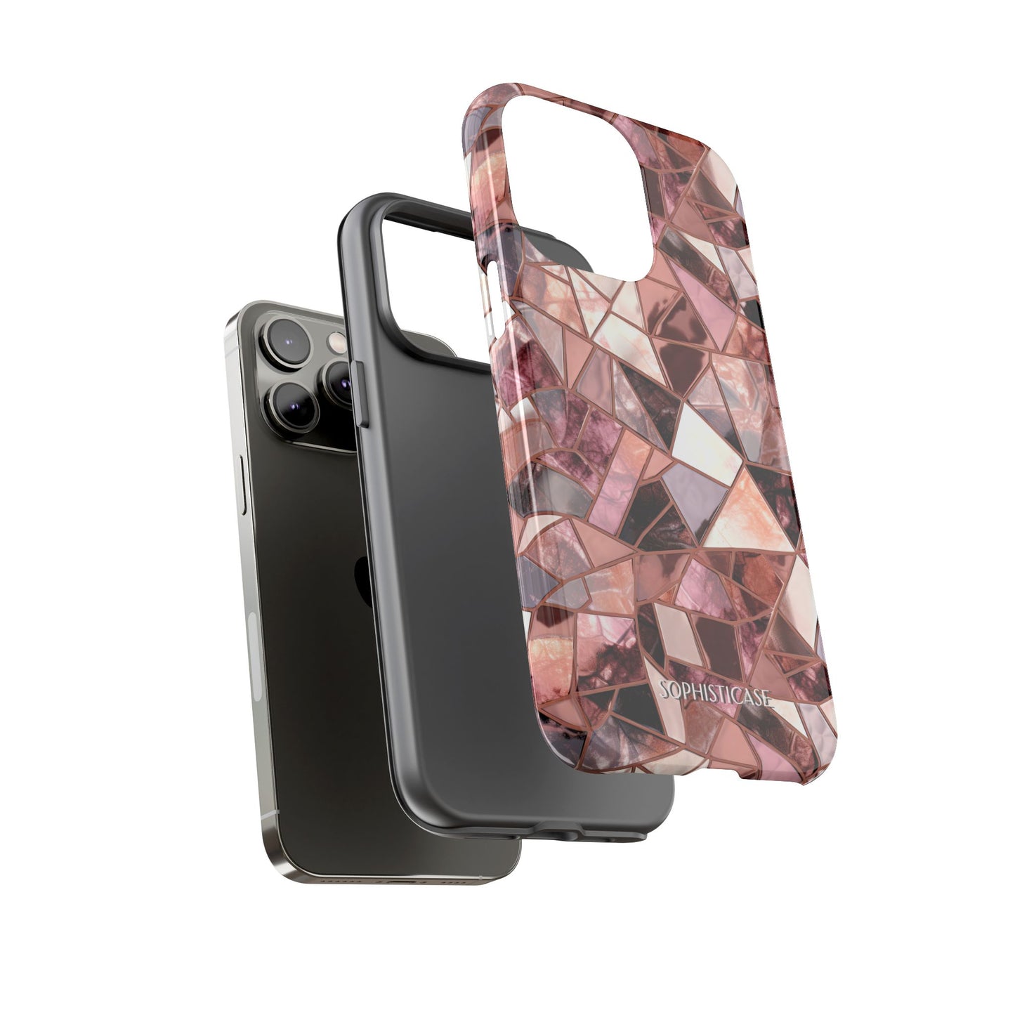 Rose' Runway in Merlot Mosaic - Tough Phone Case
