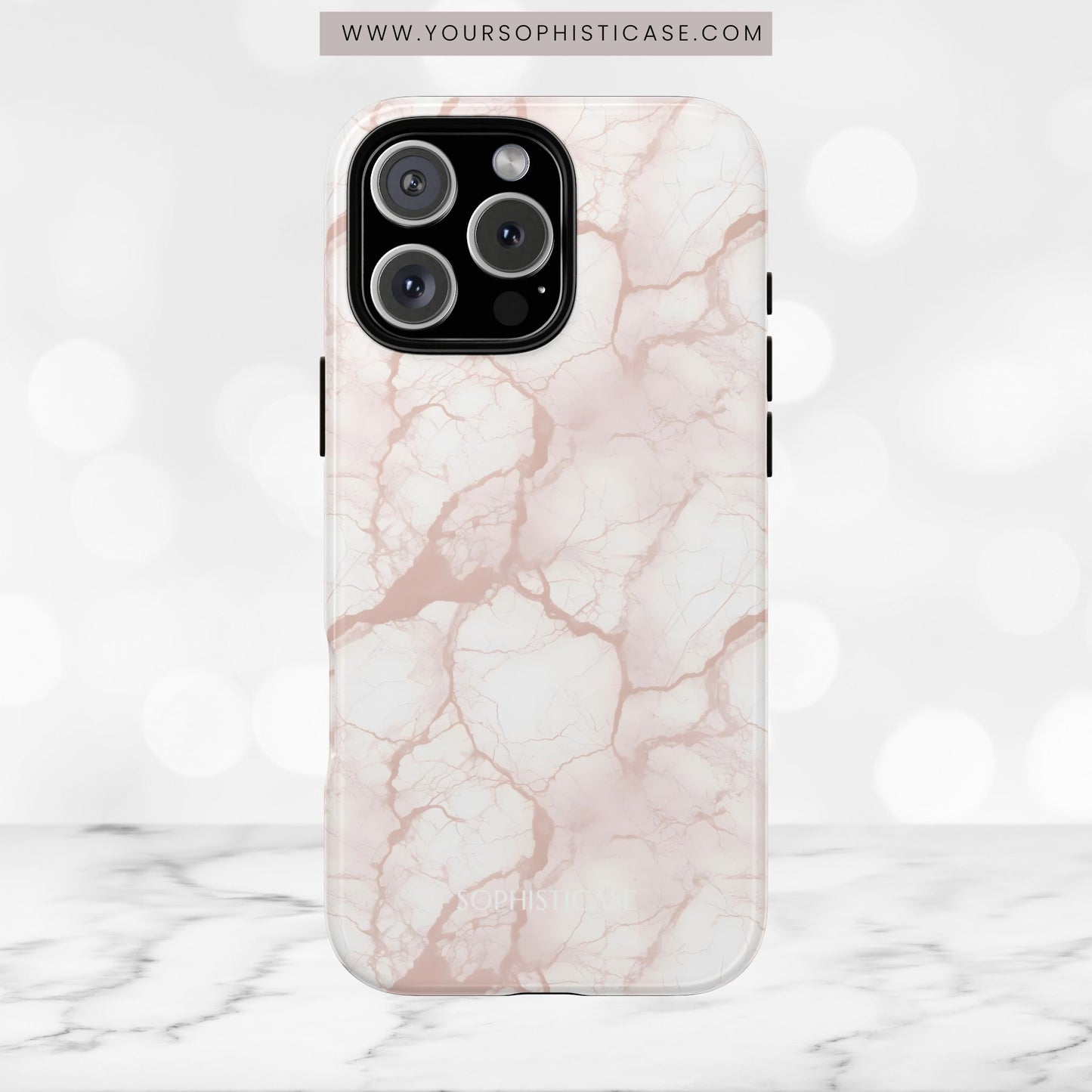 Marble Opulence in Neutral Beige - iPhone Case