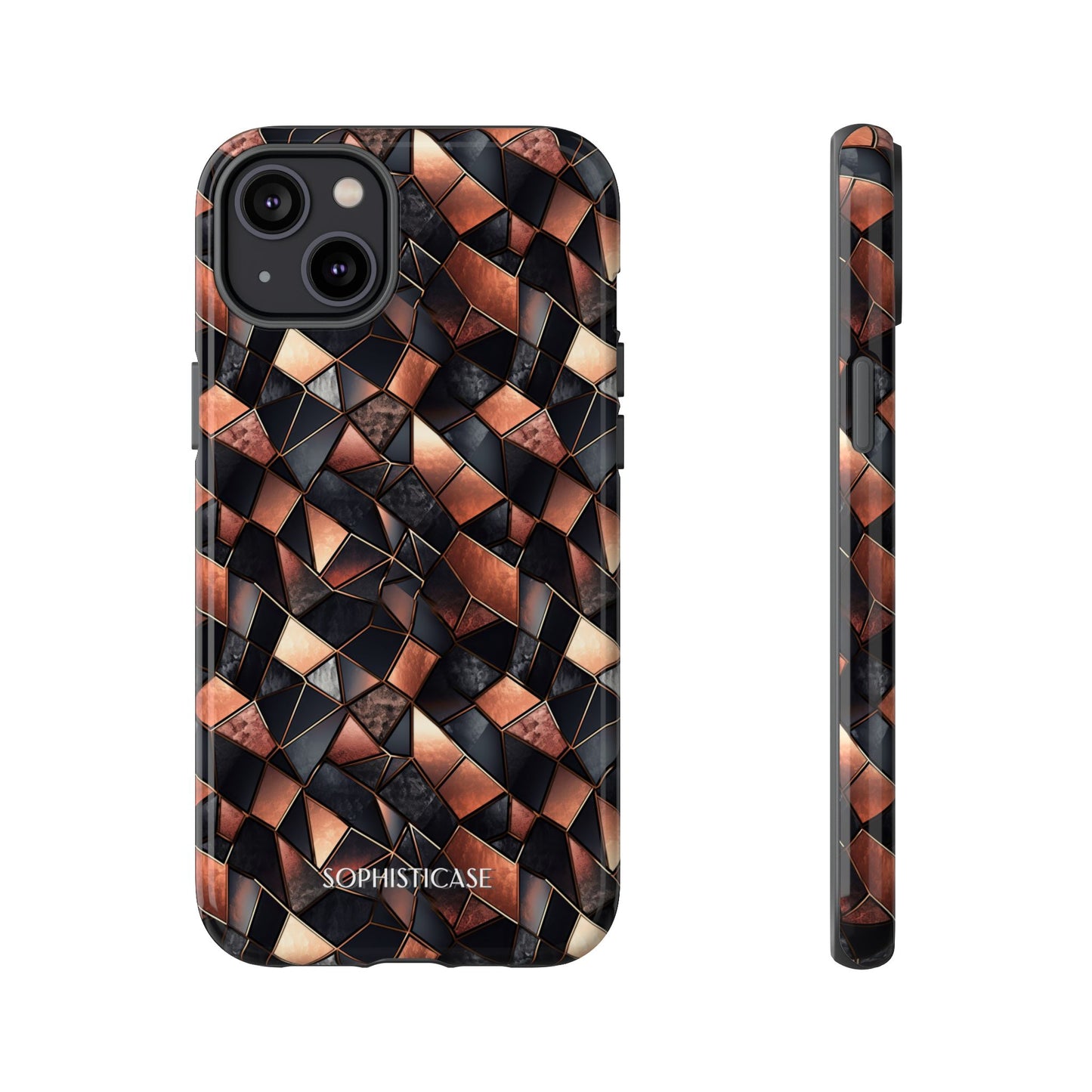 Rose' Runway in Noir Mosaic - Tough Phone Case