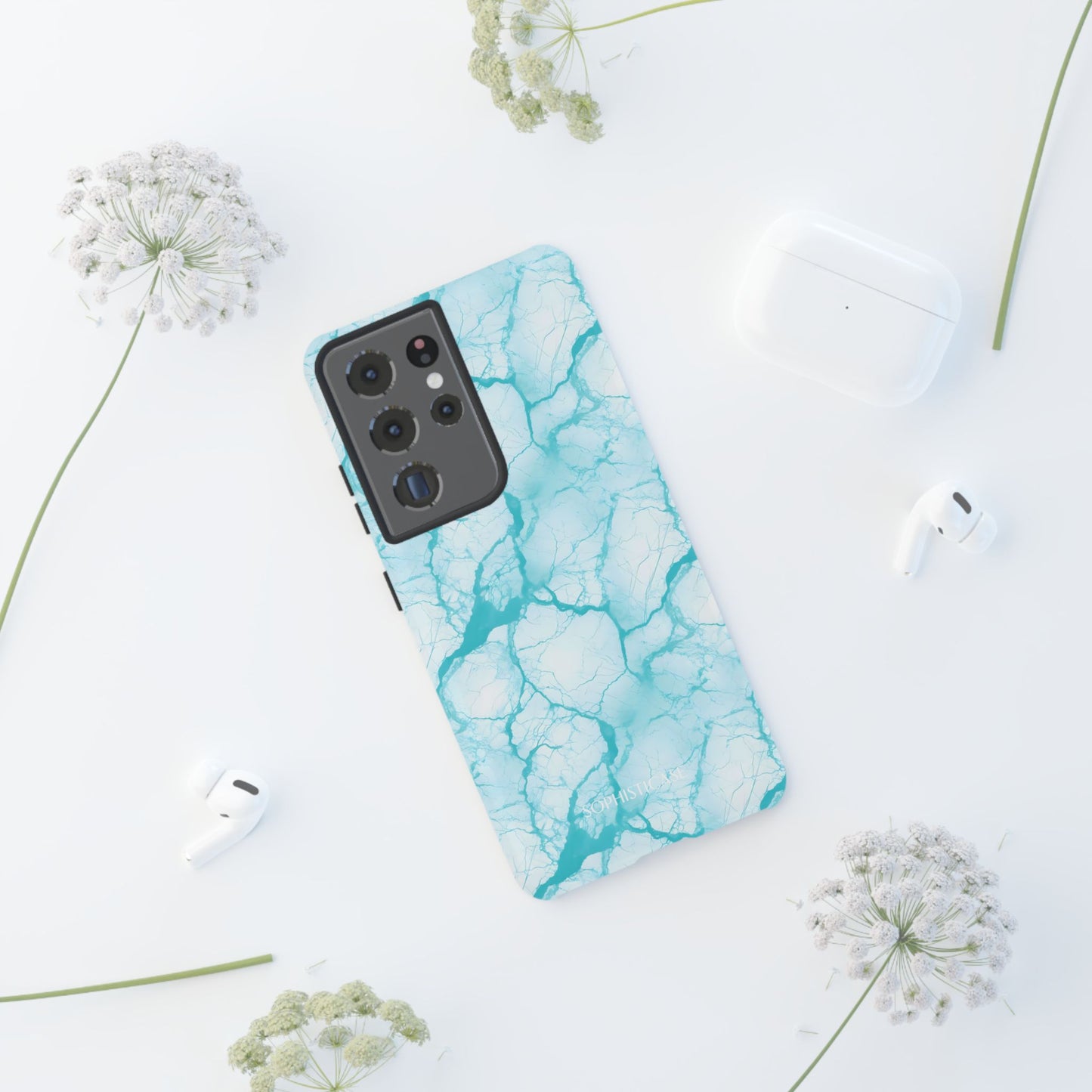 Marble Opulence in Aqua - Tough Phone Case