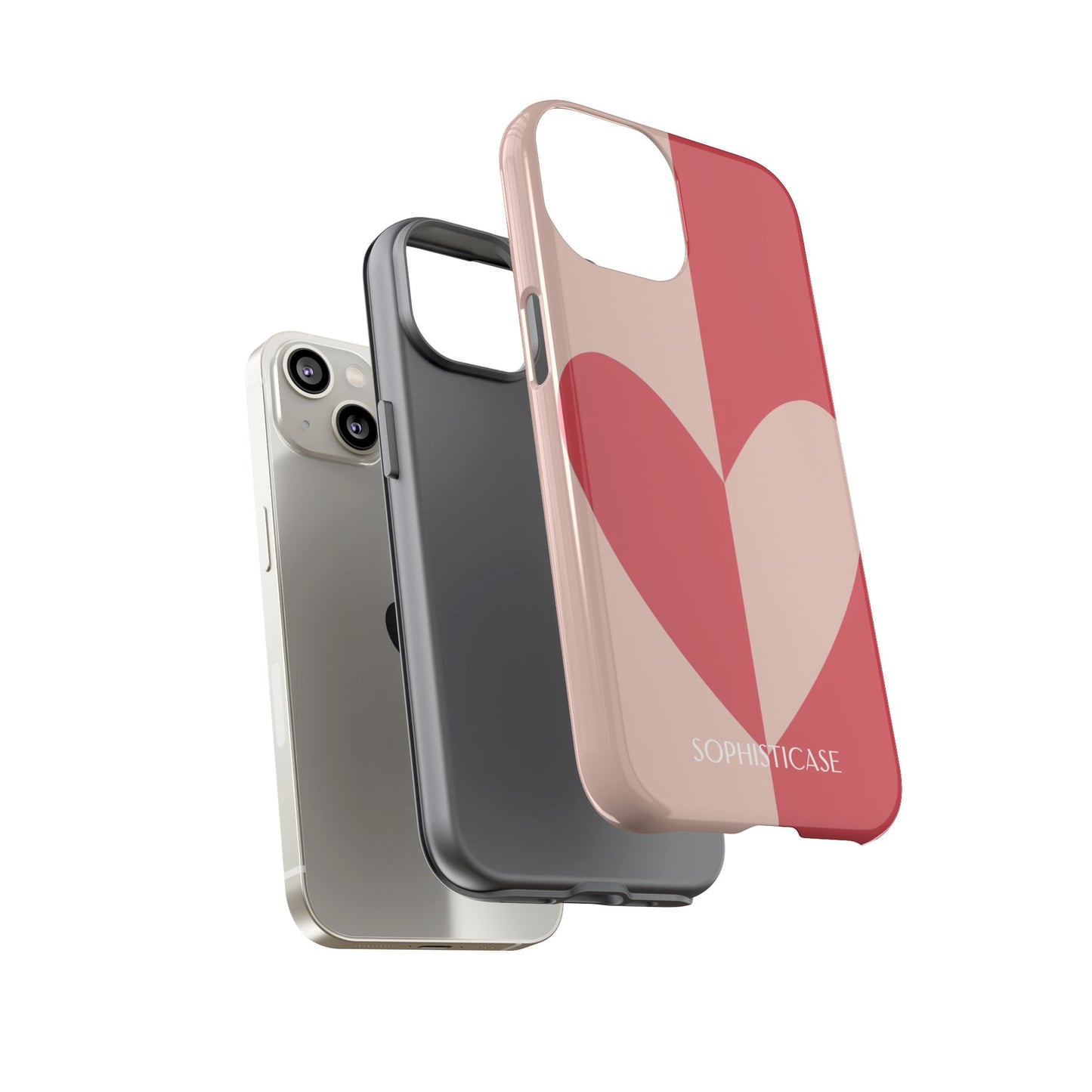 Be Mine in Red and Brown - iPhone Case