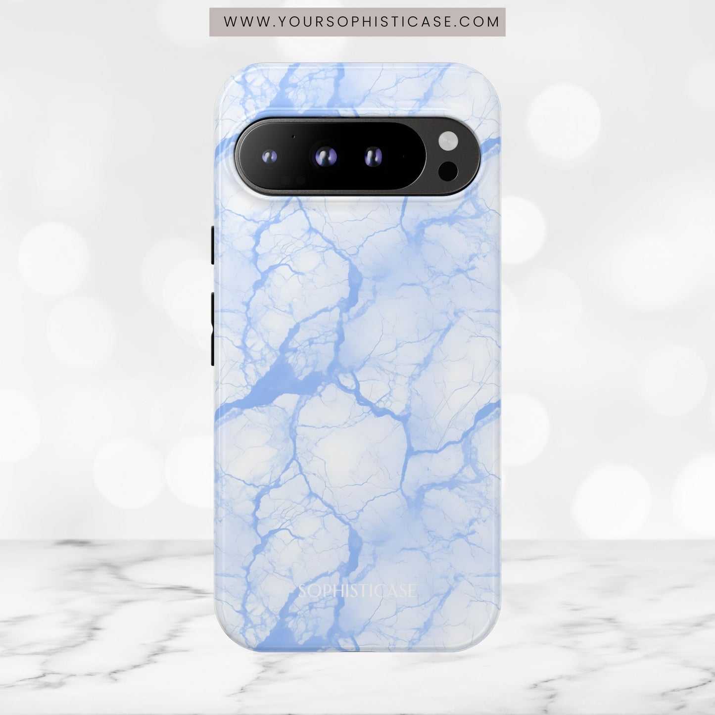 Marble Opulence in Blue - Tough Phone Case