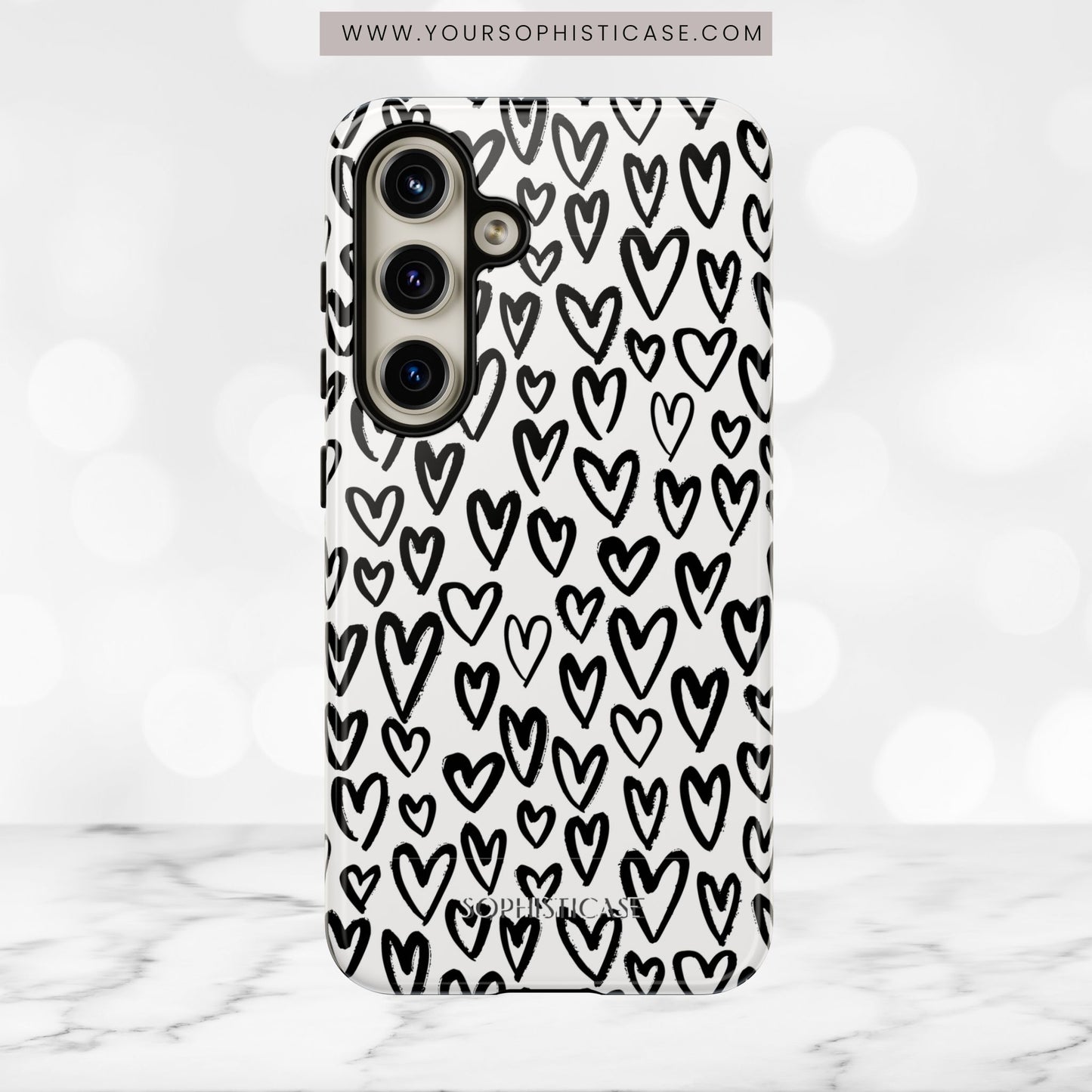 Dark Thoughts in Urban Heart - Tough Phone Case