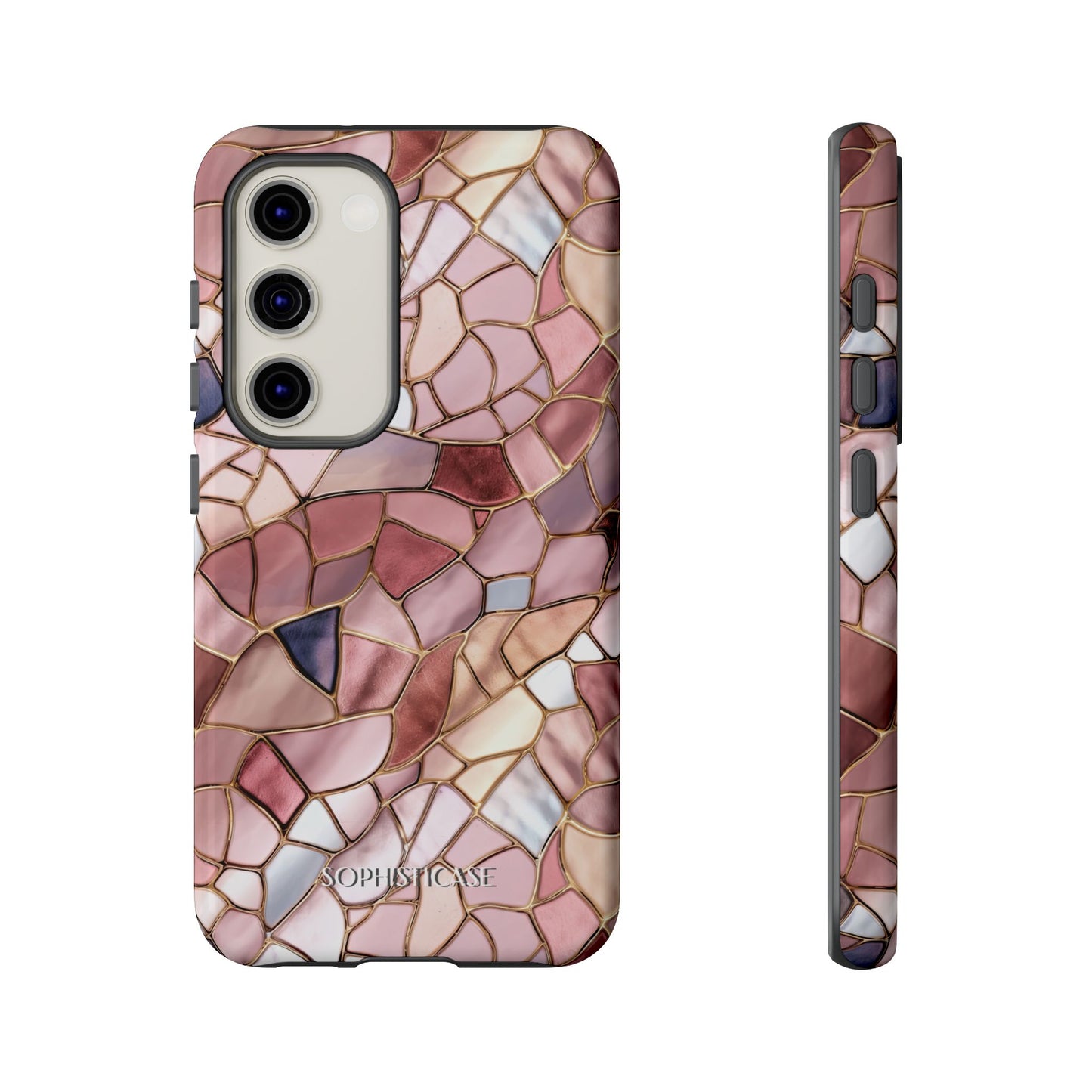 Rose' Runway in Pink Mosaic - Tough Phone Case