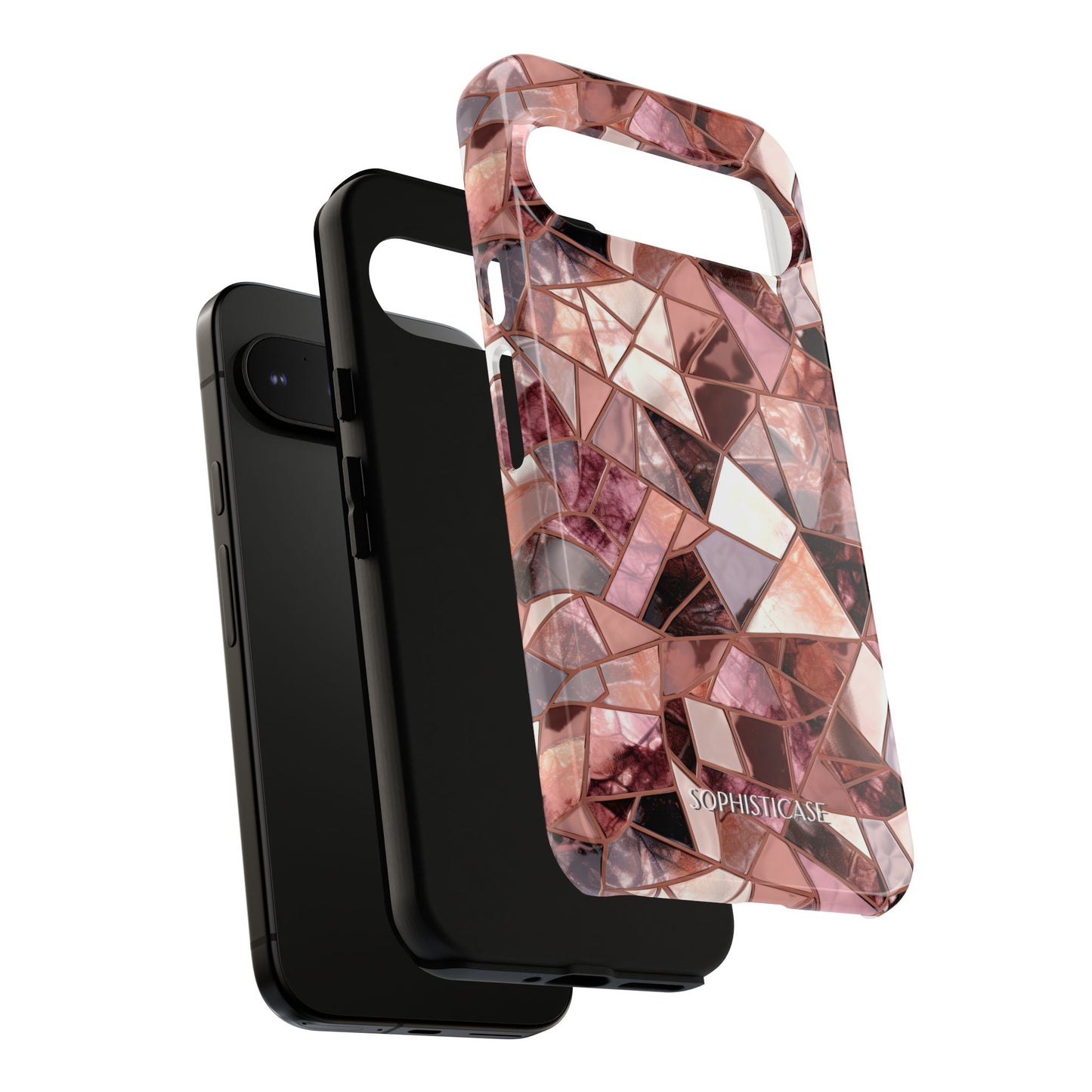 Rose' Runway in Merlot Mosaic - Tough Phone Case