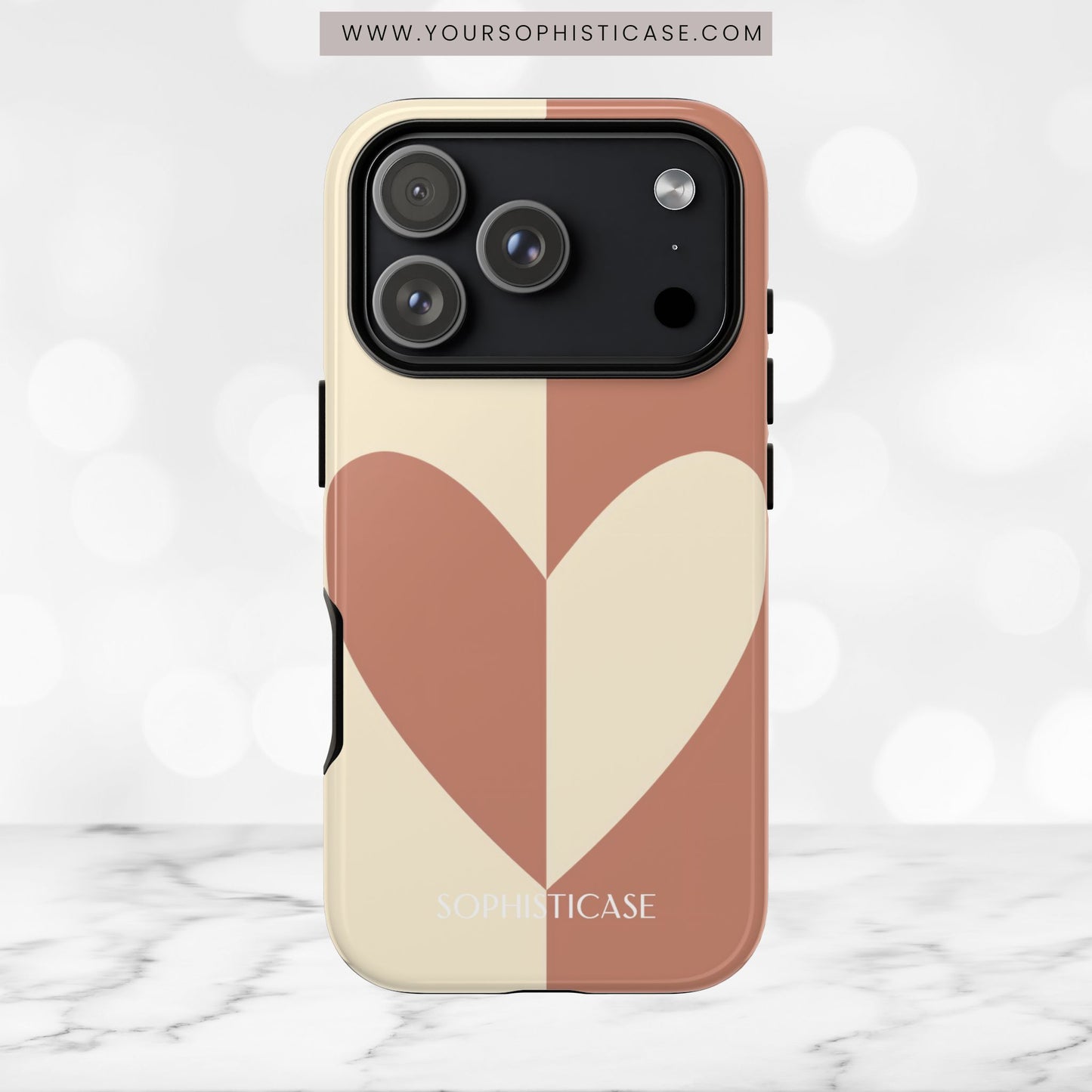 Be Mine in Brown and Cream - iPhone Case