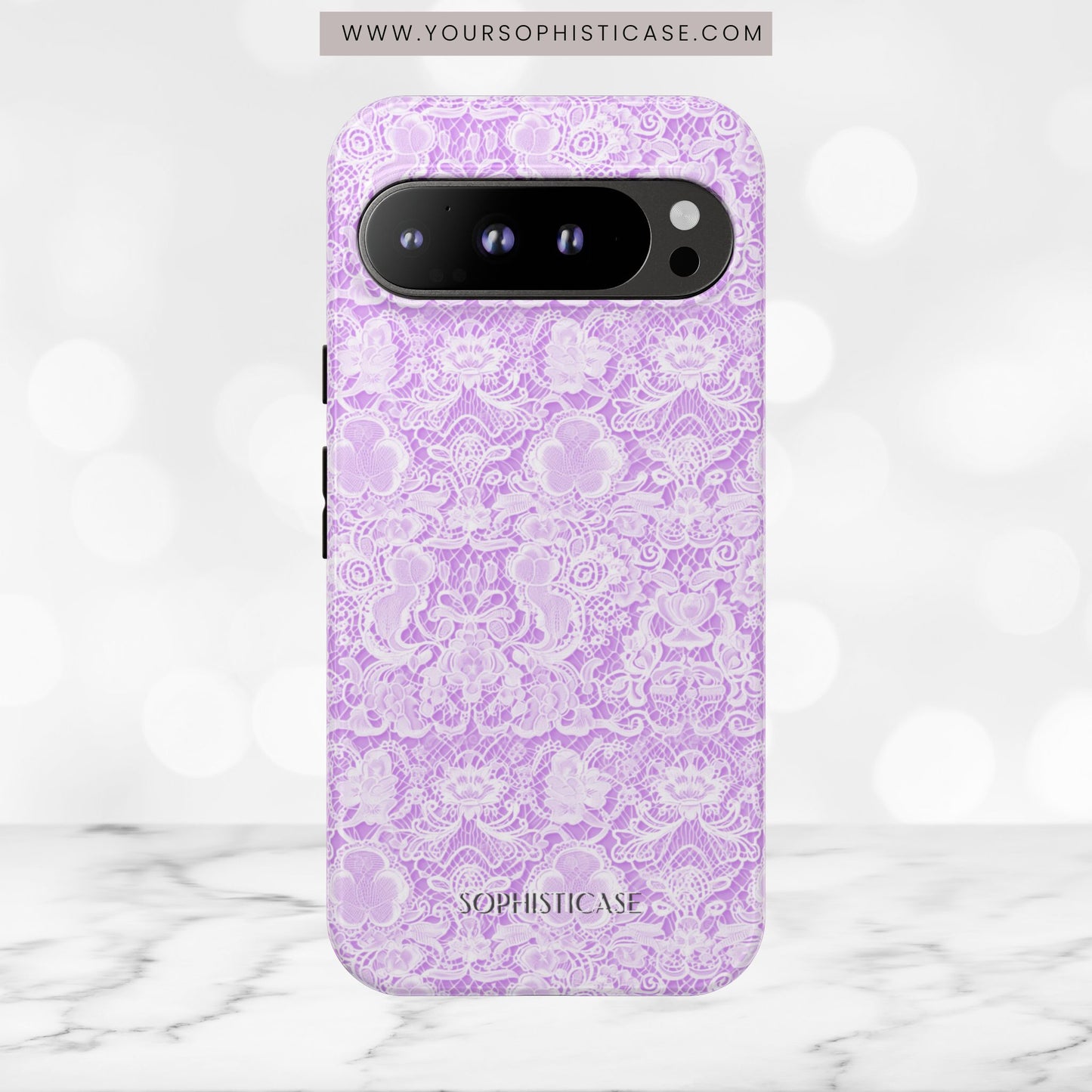 Luxe Lace in Purple - Tough Phone Case