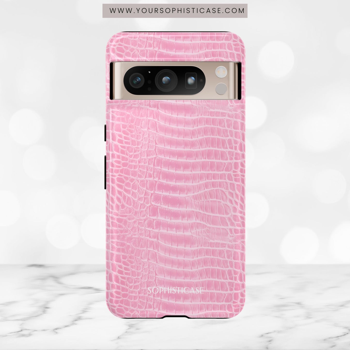 Luxe Leather in Pink - Tough Phone Case