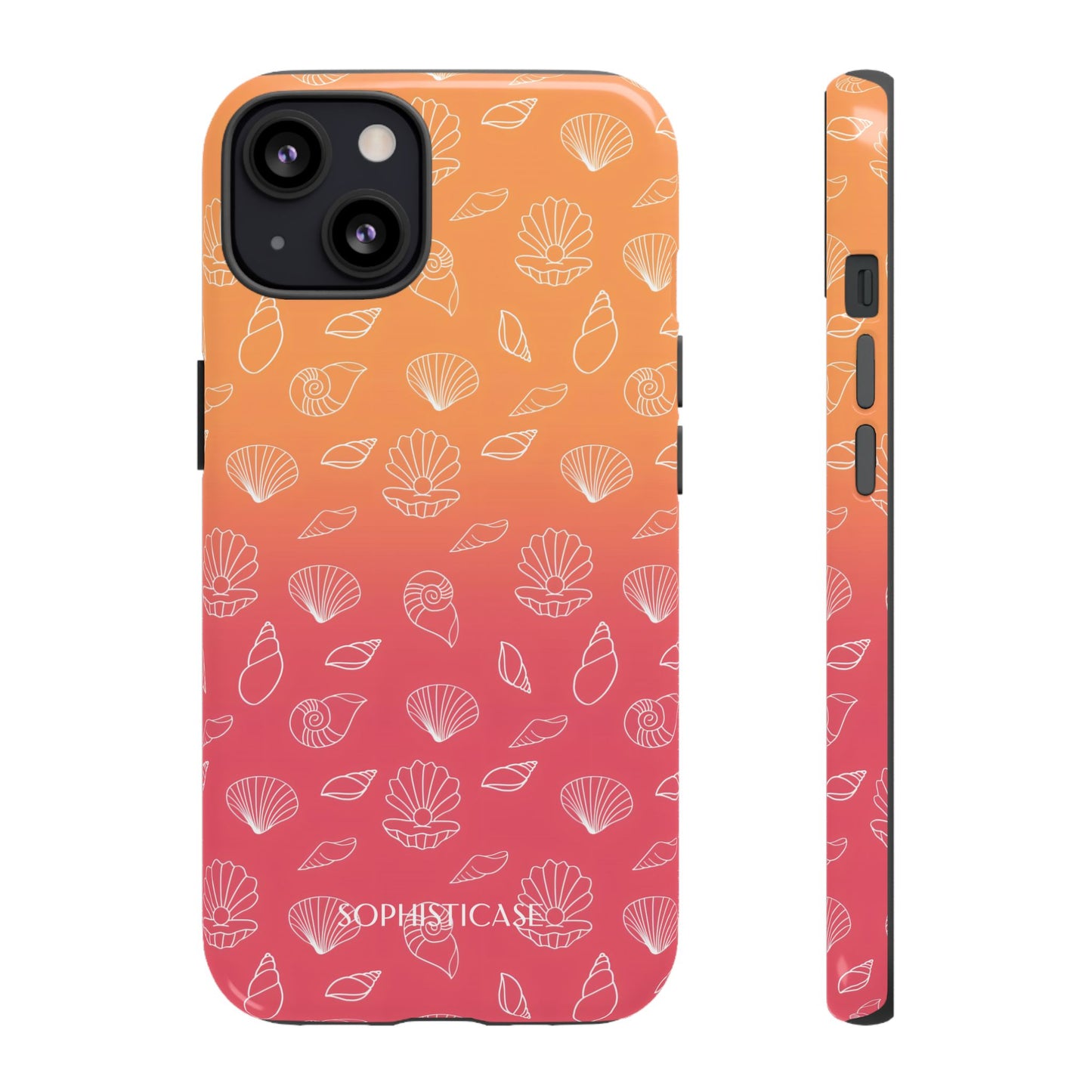 Seashell Society in Sunset Orange - iPhone Case