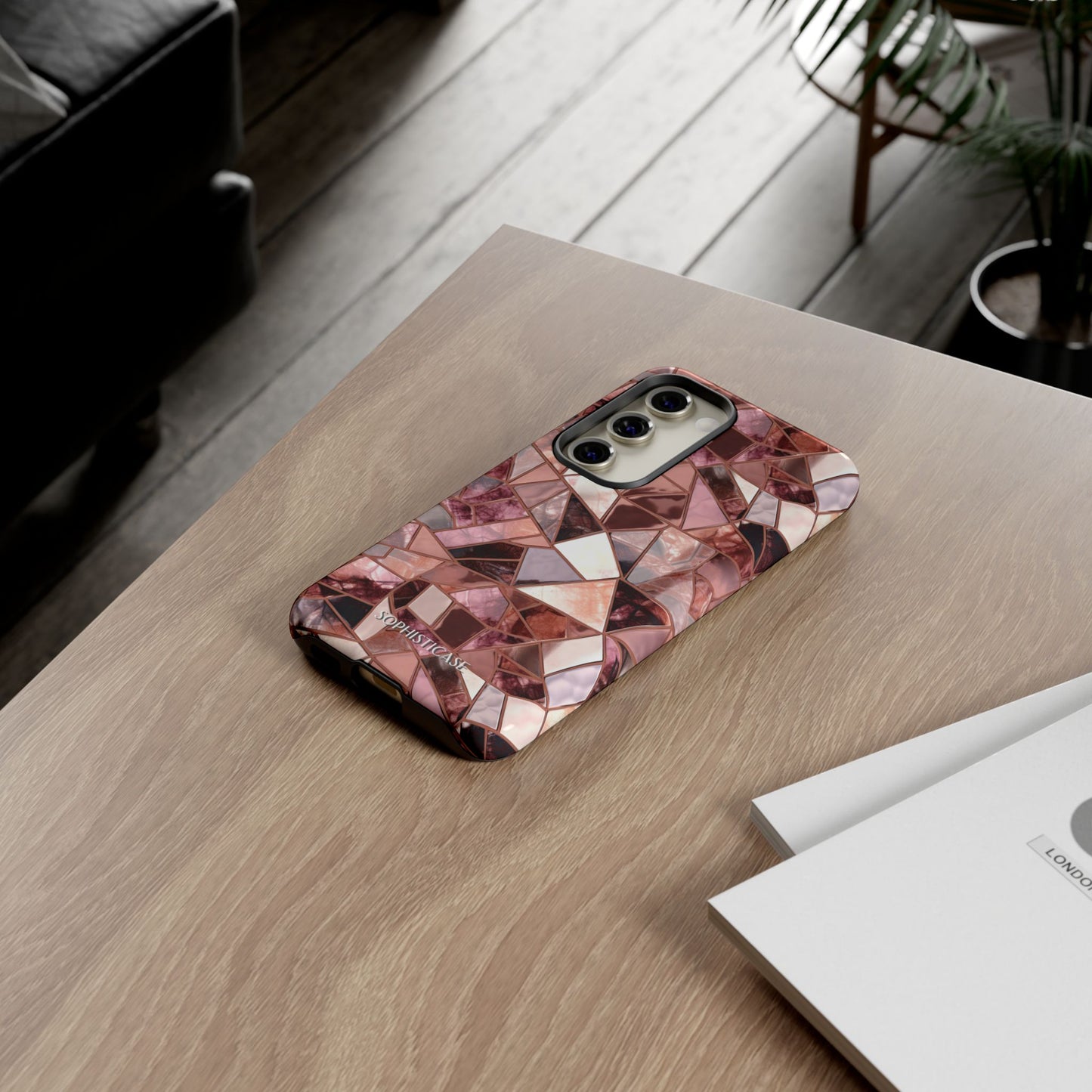 Rose' Runway in Merlot Mosaic - Tough Phone Case