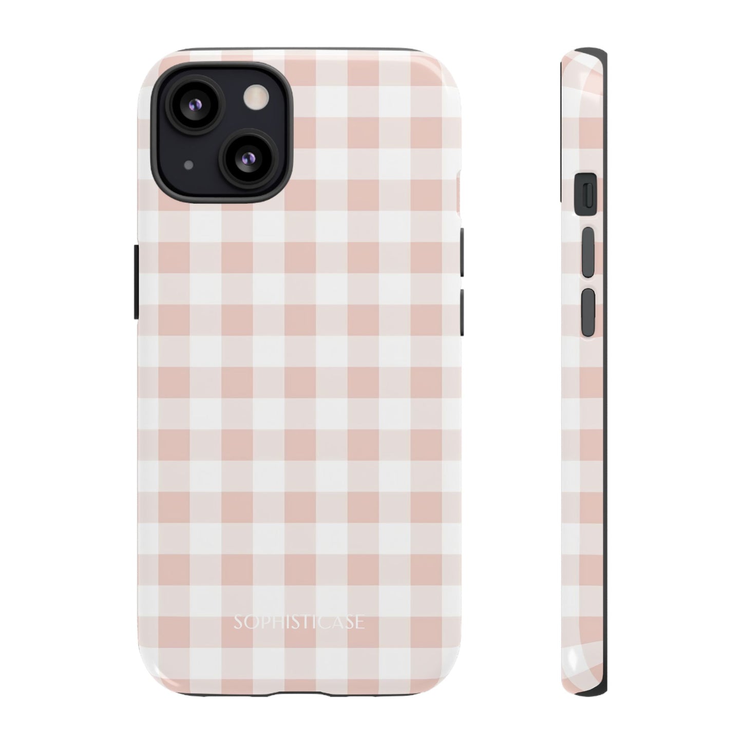Gingham in Neutral Beige - Tough Phone Case