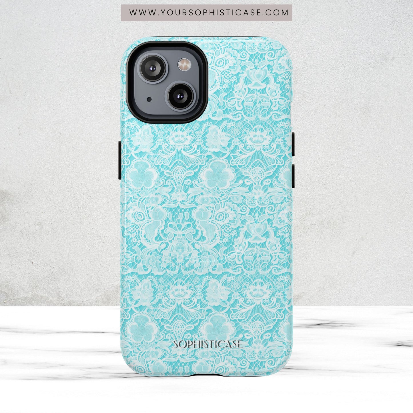 Luxe Lace in Aqua - Magsafe Case