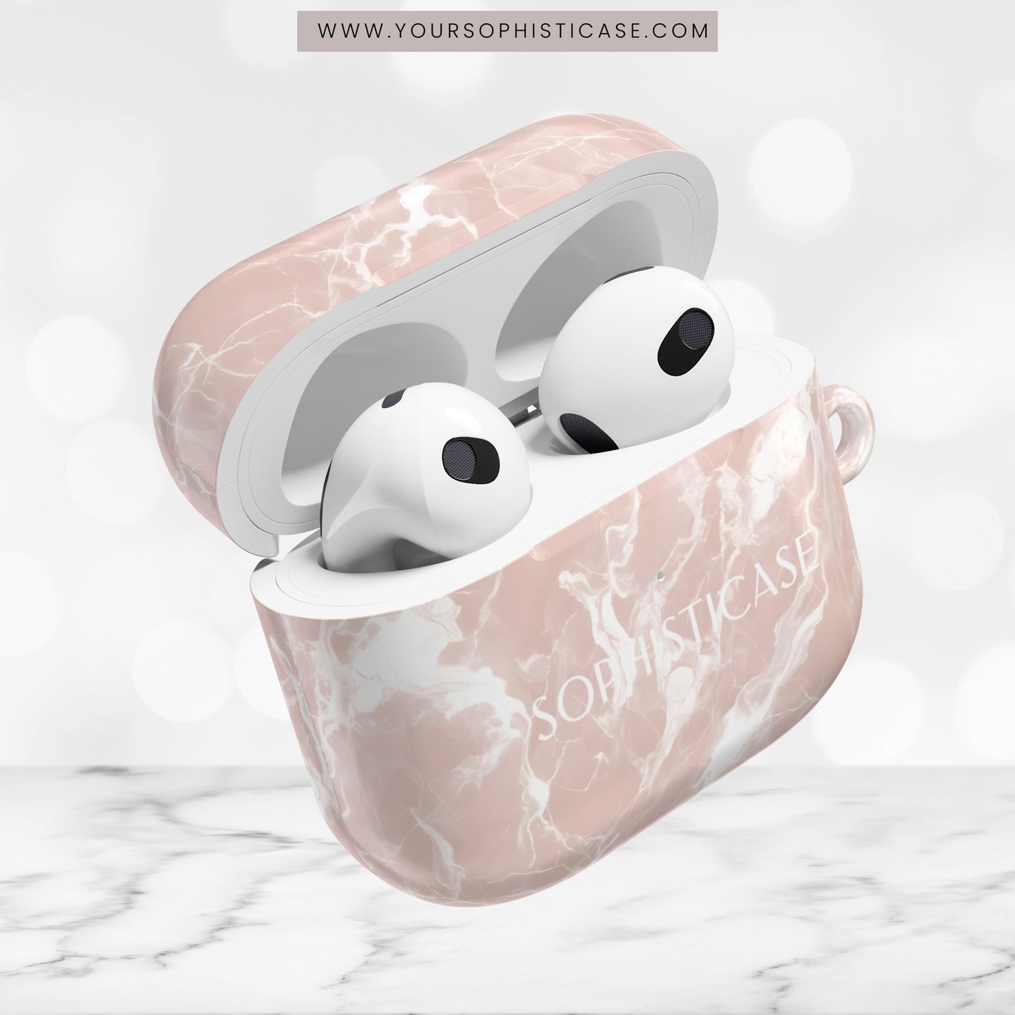 AirPod Cases - Marble Crush in Neutral Beige