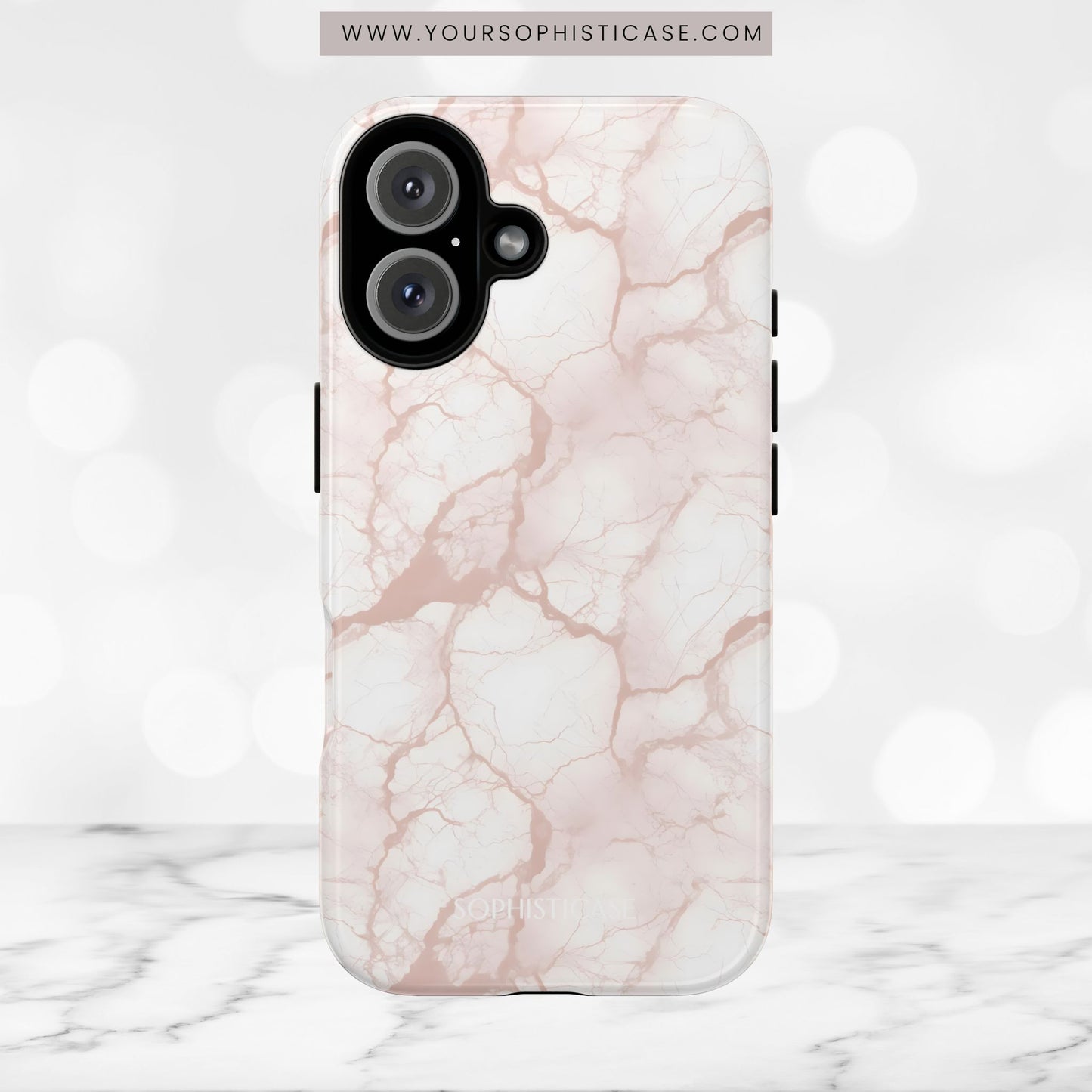 Marble Opulence in Neutral Beige - iPhone Case