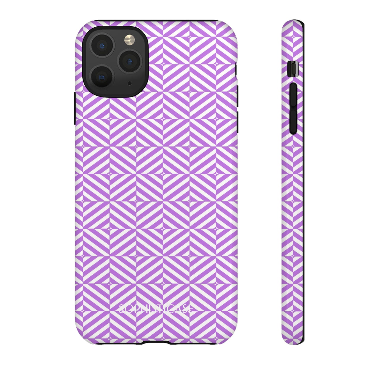 Illusions in Purple - Protective Phone Case for iPhone