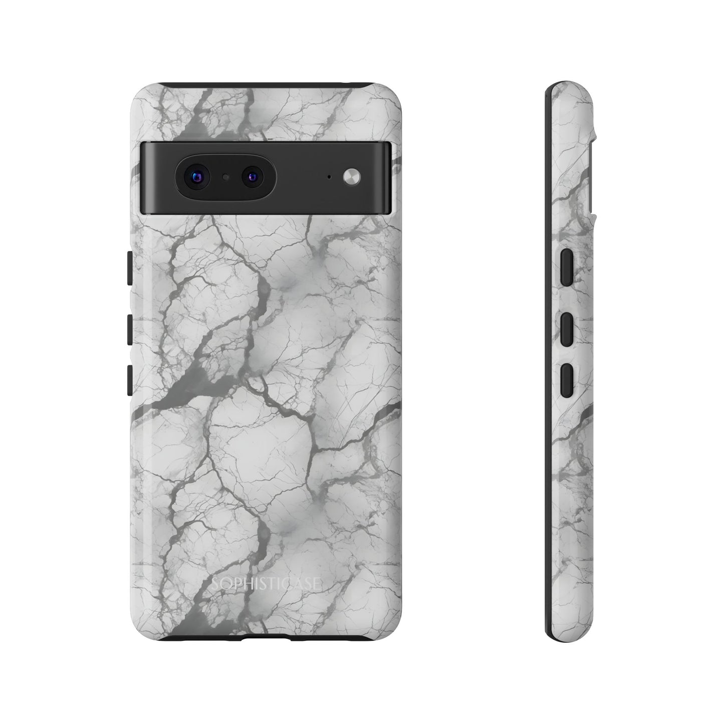 Marble Opulence in Charcoal Grey - Tough Phone Case