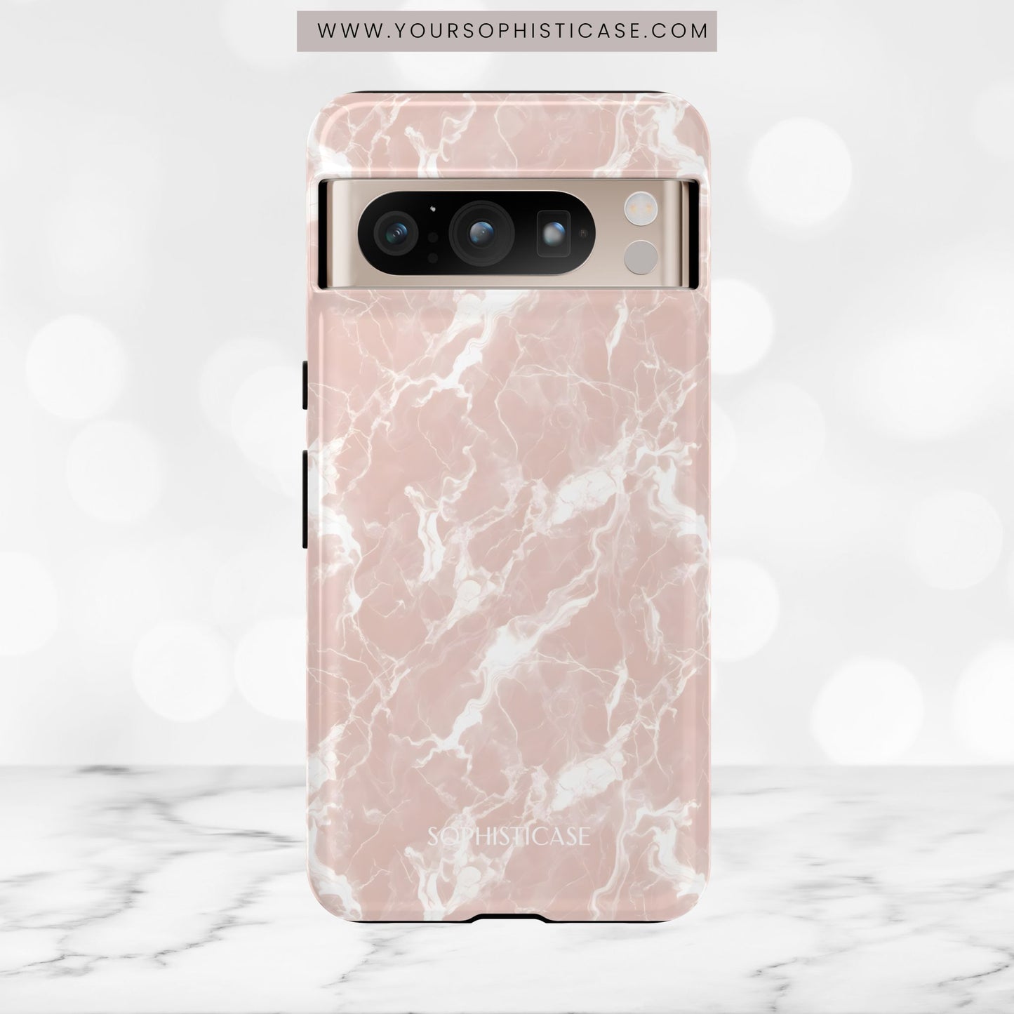 Marble Crush in Neutral Beige - Tough Phone Case