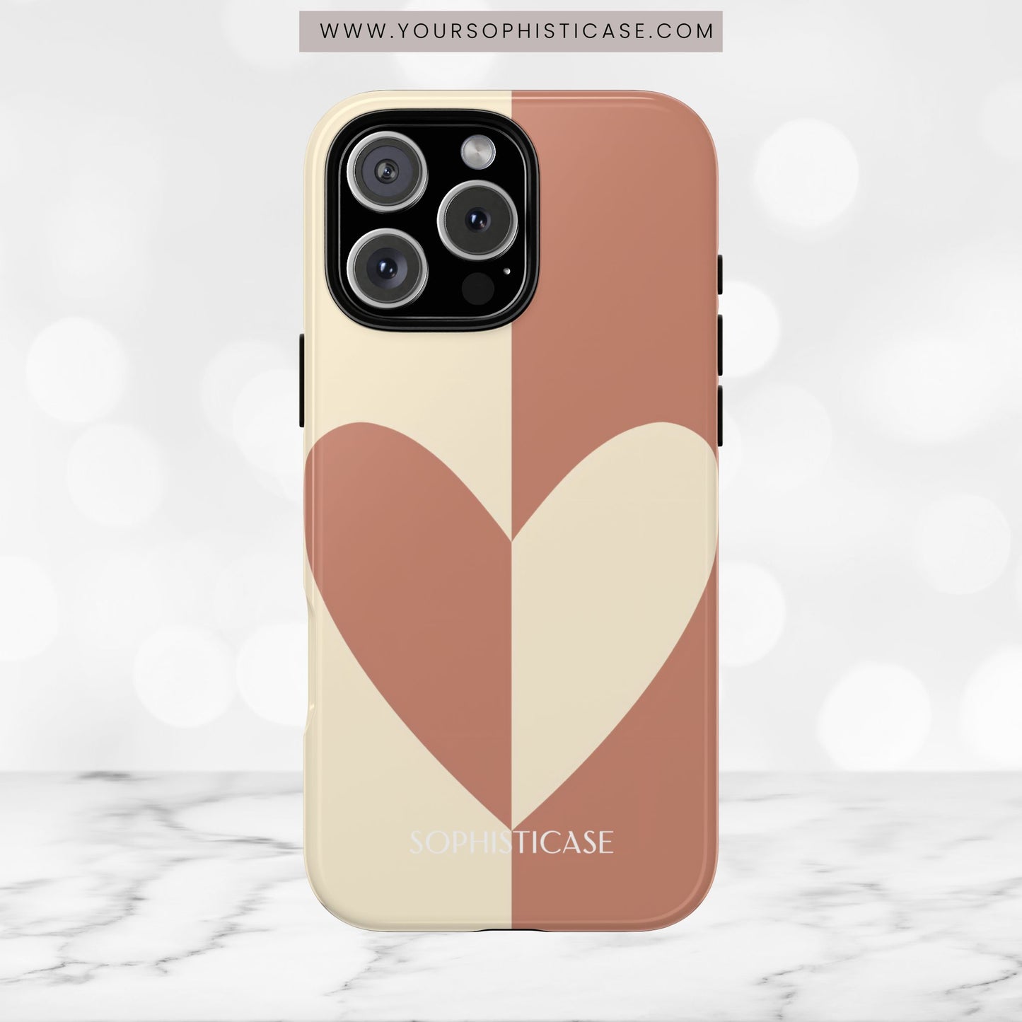 Be Mine in Brown and Cream - iPhone Case