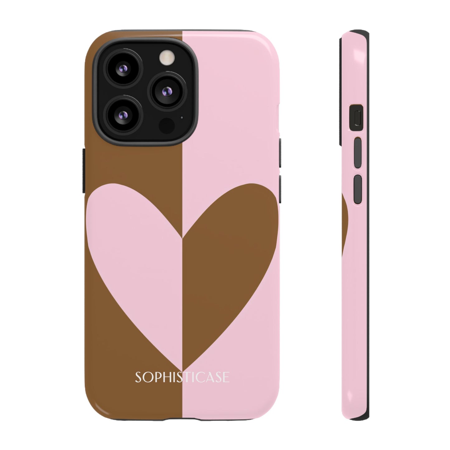 Be Mine in Pink and Brown - iPhone Case