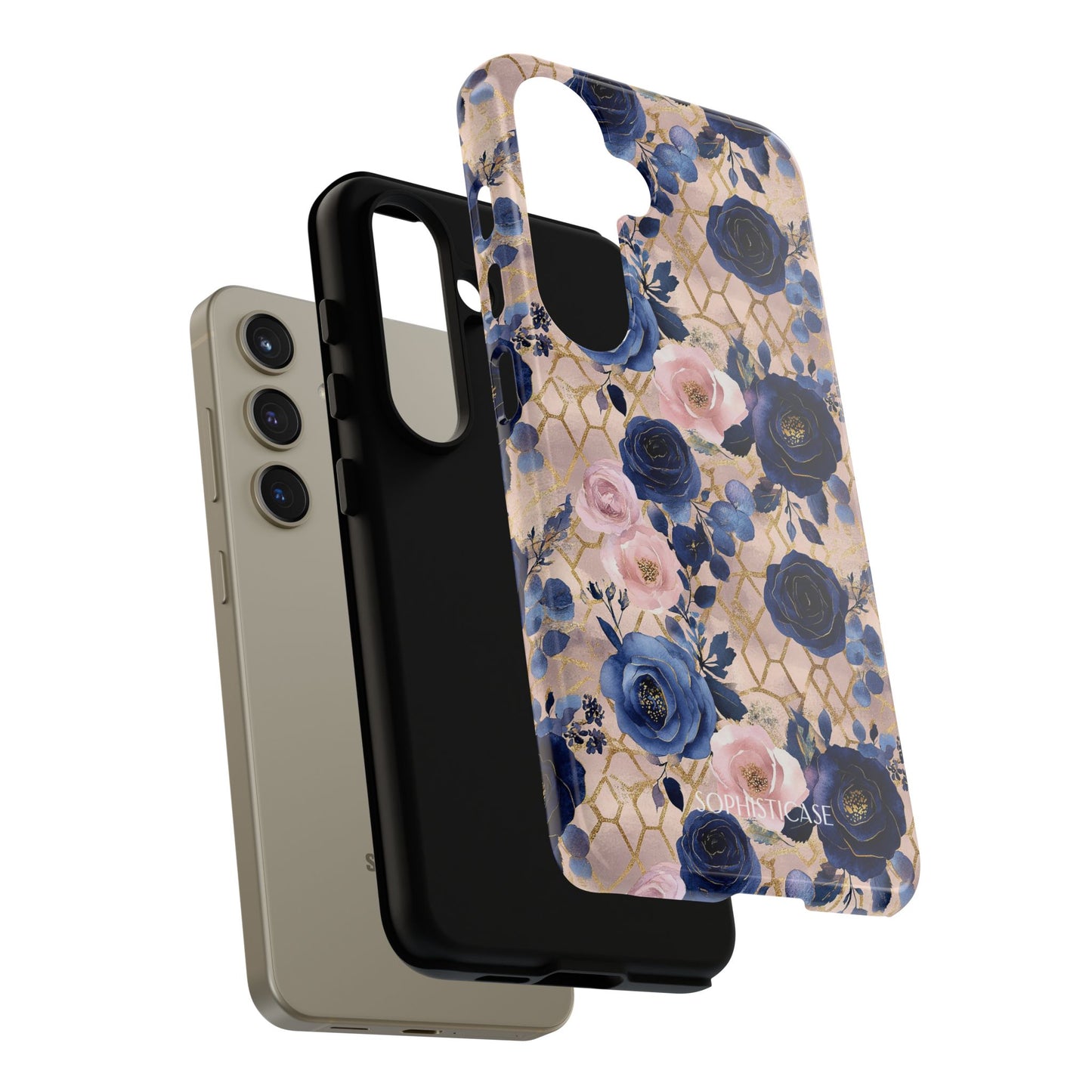 Royal Floral in Navy Blush - Tough Phone Case