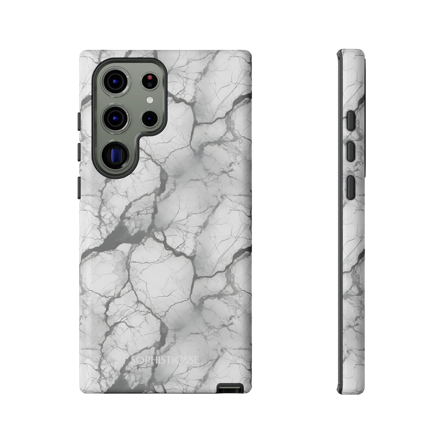 Marble Opulence in Charcoal Grey - Tough Phone Case