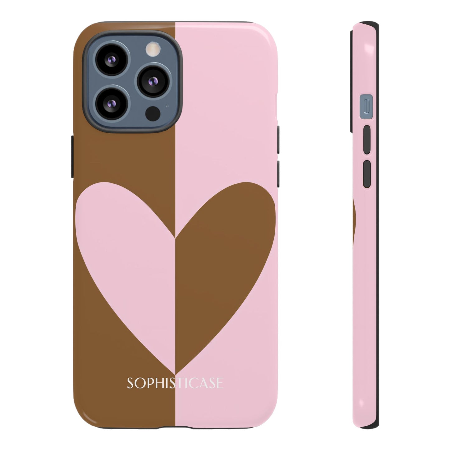 Be Mine in Pink and Brown - iPhone Case
