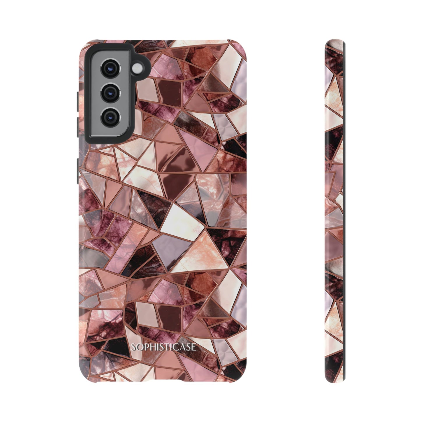 Rose' Runway in Merlot Mosaic - Tough Phone Case