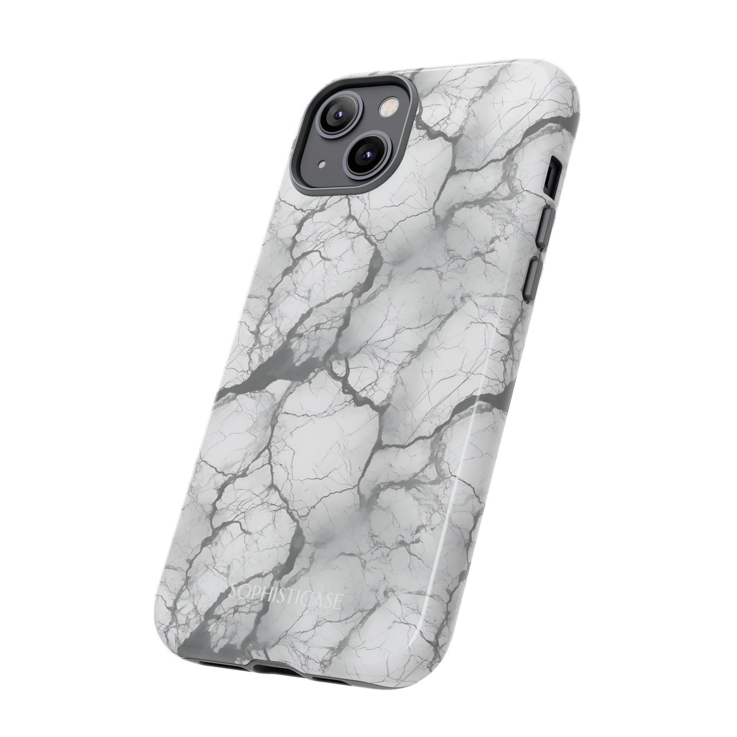 Marble Opulence in Charcoal Grey - iPhone Case