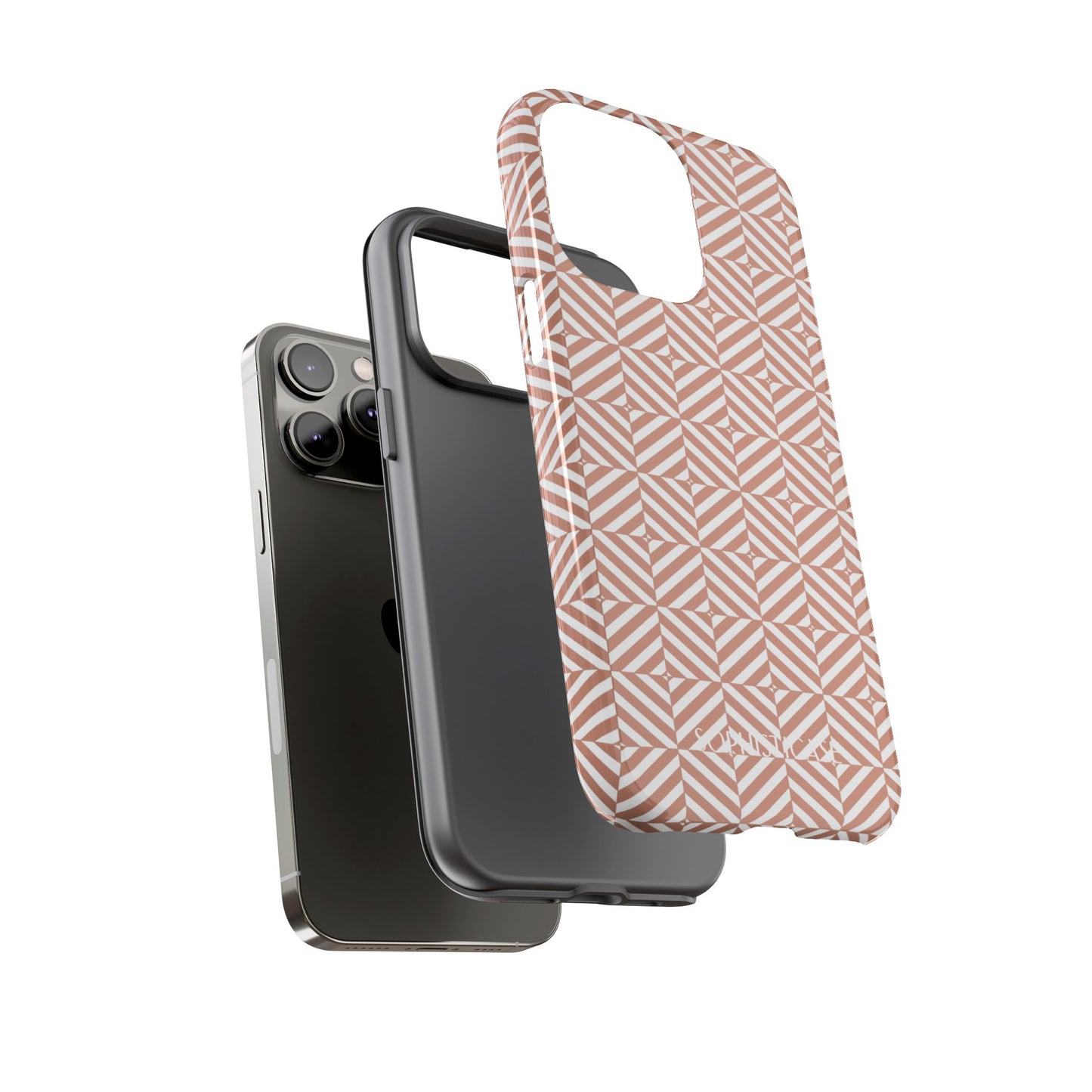 Illusions in Light Brown - Tough Phone Case for iPhone
