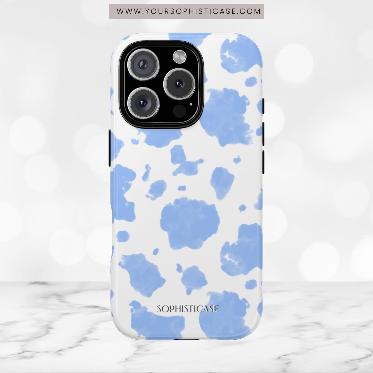 Holy Cow in Blue - iPhone Case