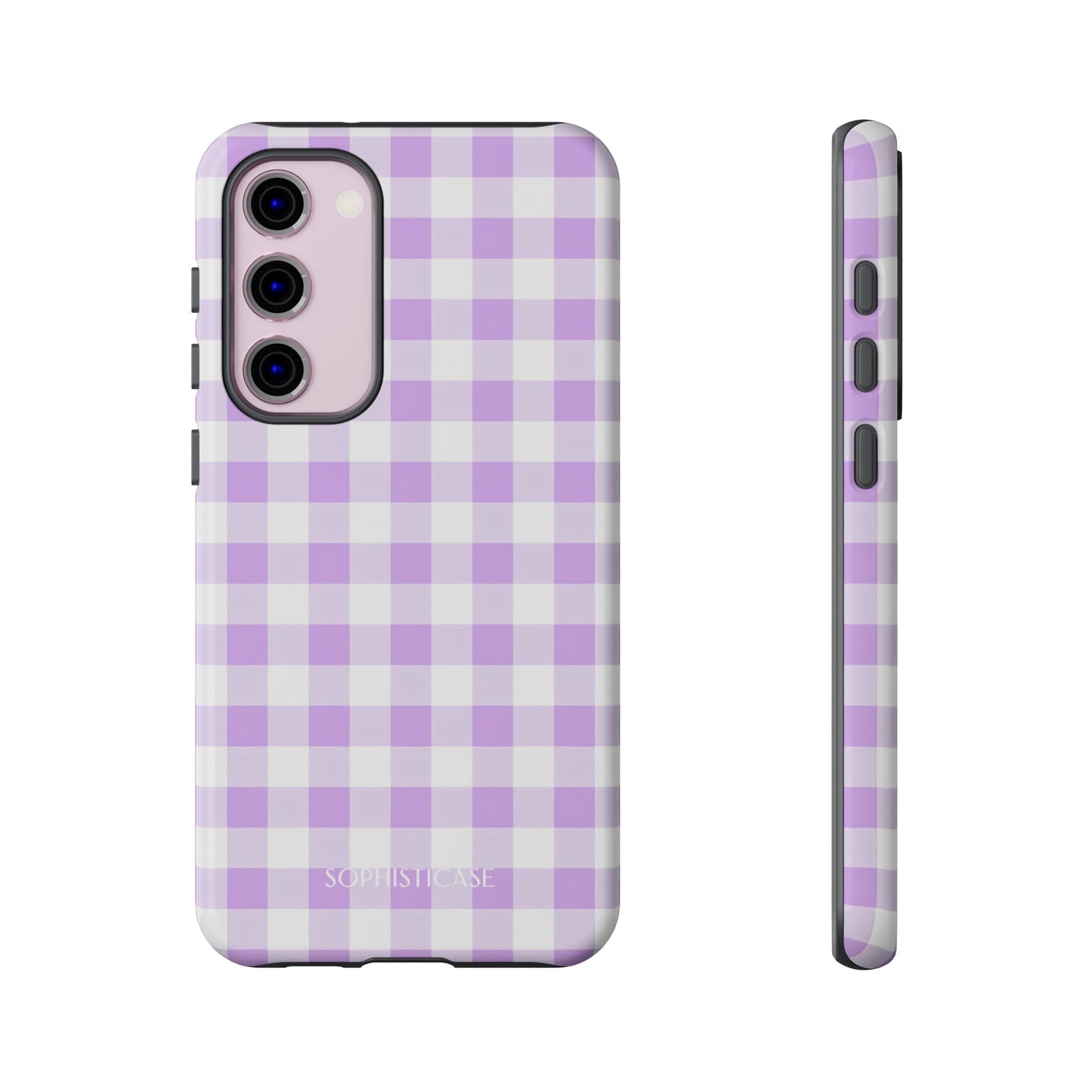 Gingham in Purple - Tough Phone Case
