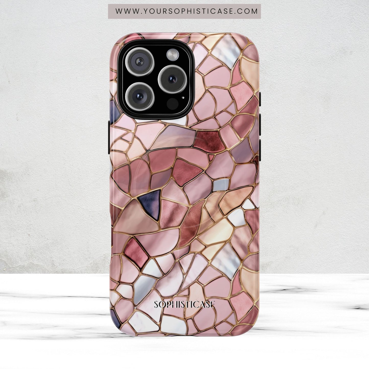 Rose' Runway in Pink Mosaic - Magsafe Case