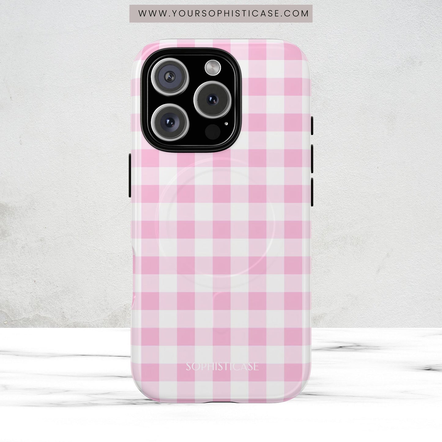 Gingham in Pink - Magsafe Case