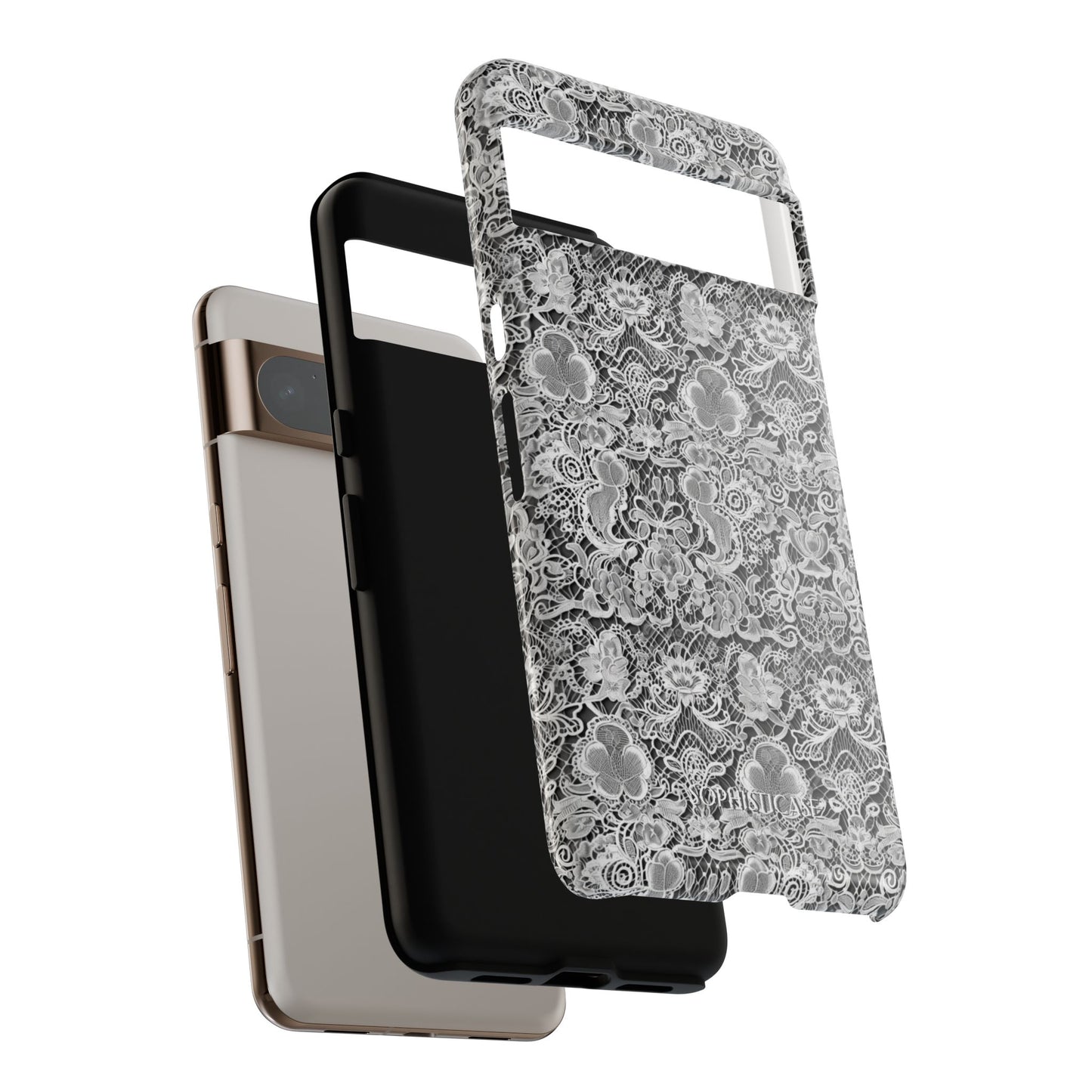 Luxe Lace in Black - Tough Phone Case