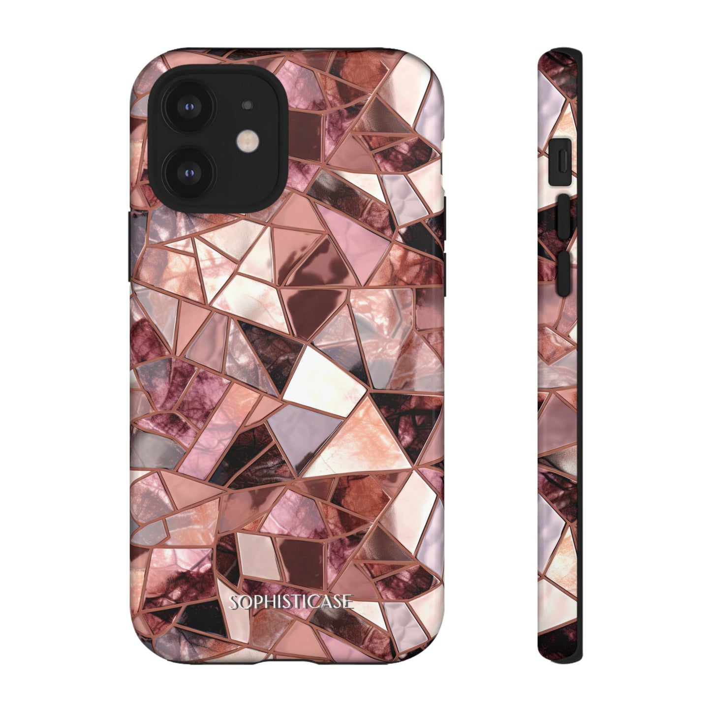 Rose' Runway in Merlot Mosaic - Tough Phone Case