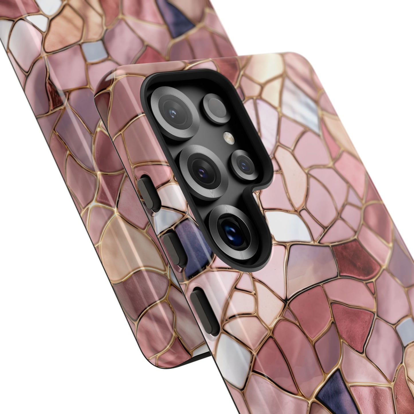 Rose' Runway in Pink Mosaic - Tough Phone Case