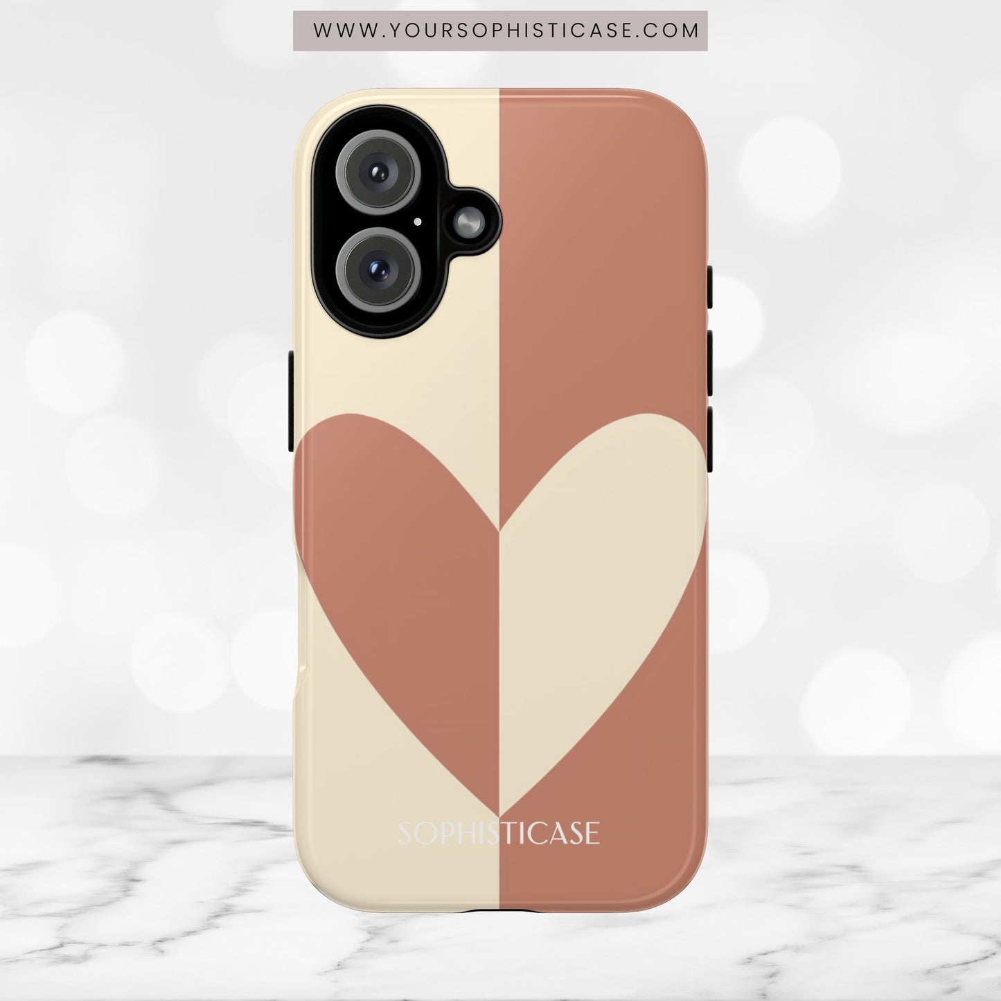 Be Mine in Brown and Cream - iPhone Case