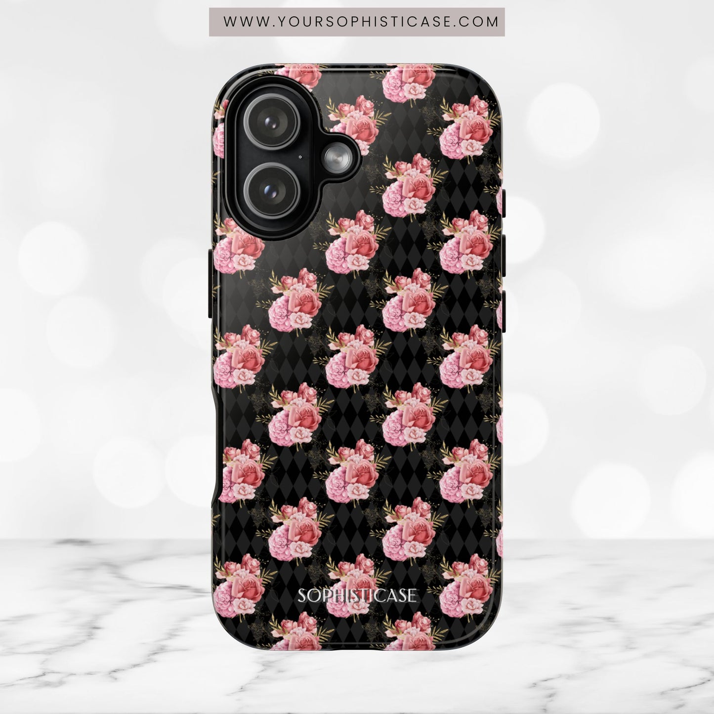 Rose Diamond Romance in Vivienne - iPhone Case
