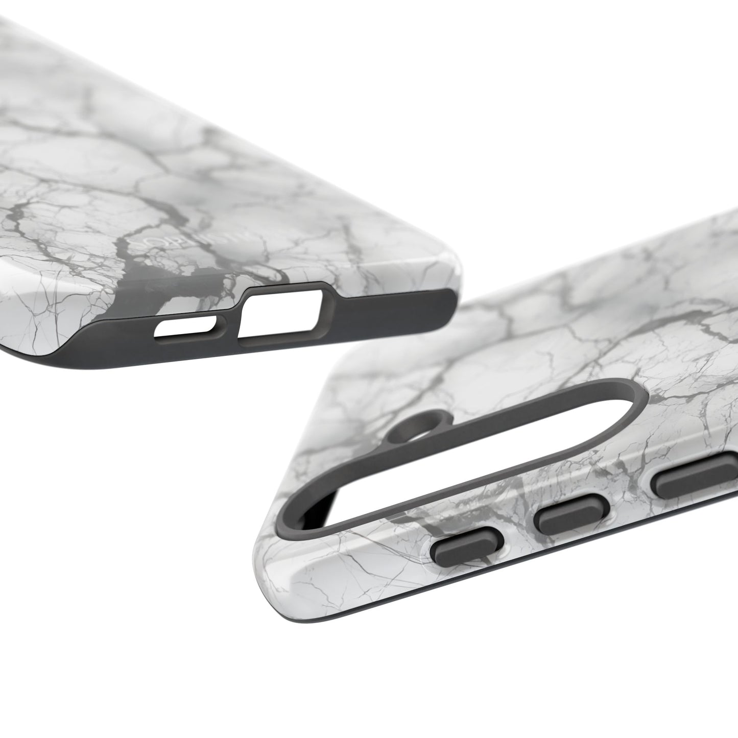 Marble Opulence in Charcoal Grey - Tough Phone Case